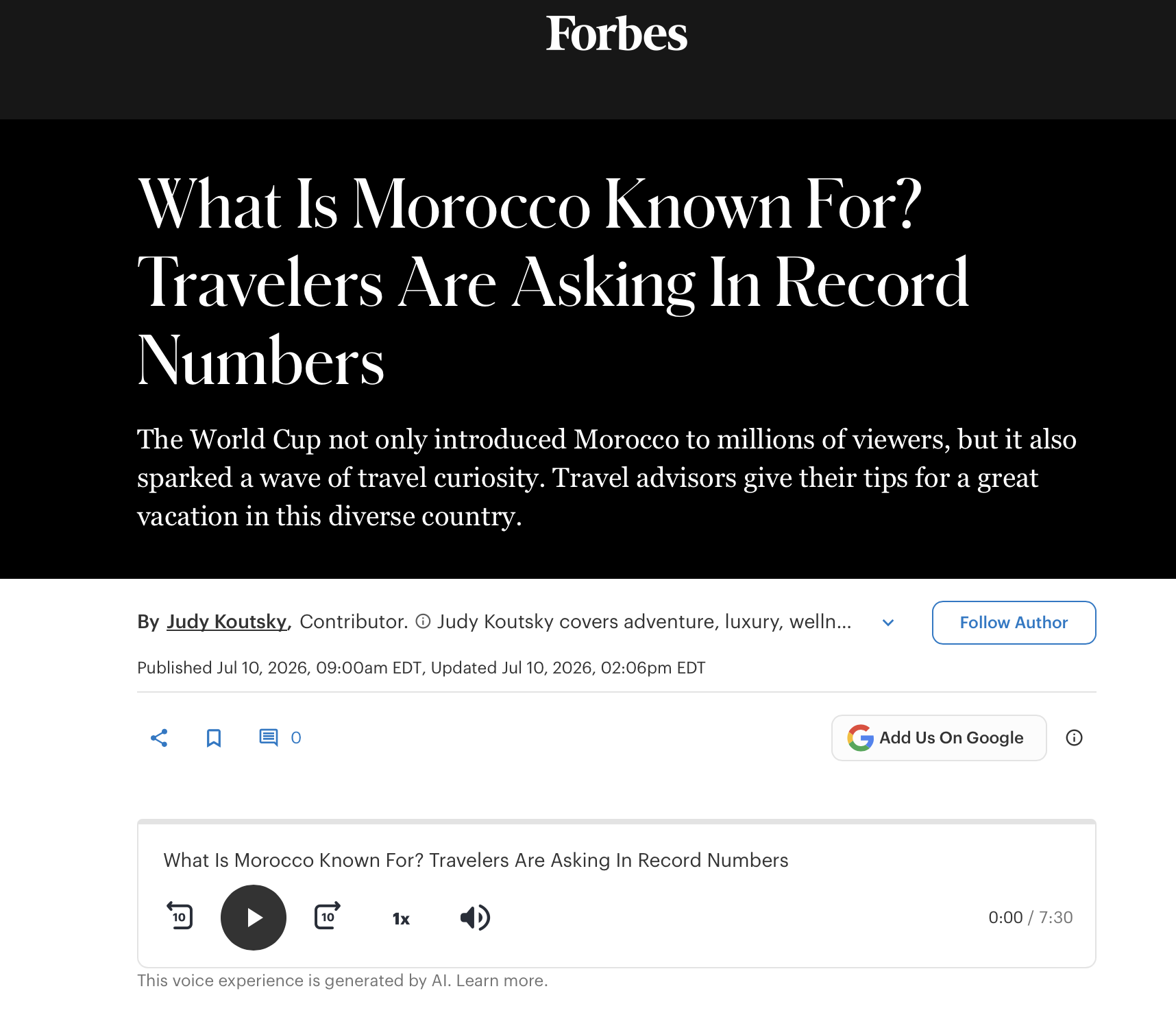 What Is Morocco Known For? Travelers Are Asking In Record Numbers.  Archipelagos gave our best 'hidden gem' recommendations.