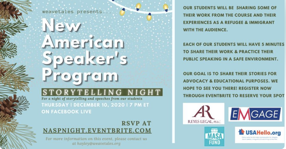 New American Speaker's Program Storytelling Night