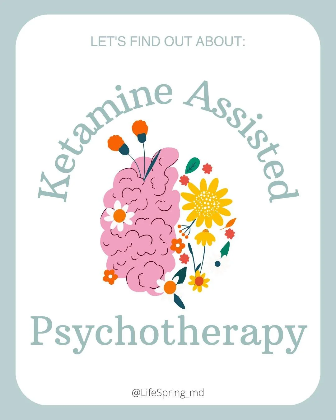 You may be asking.. What IS Ketamine-Assisted Psychotherapy?

We're glad you asked! LifeSpring is excited about this new service we offer at our Baltimore, MD office.

To learn more about our KAP providers and schedule a consultation for this service