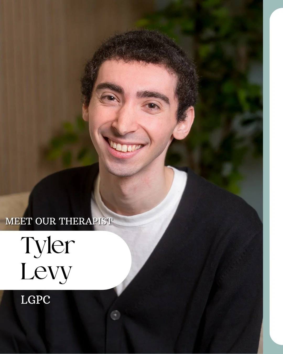 Time to re-introduce our team! Meet Tyler for our ✨LifeSpring Spotlight✨ and for Men's Mental Health Awareness  Month
We asked Tyler a few questions to give you a feel for who they are&ndash;not just as a therapist, but as a person.

Looking for a ne
