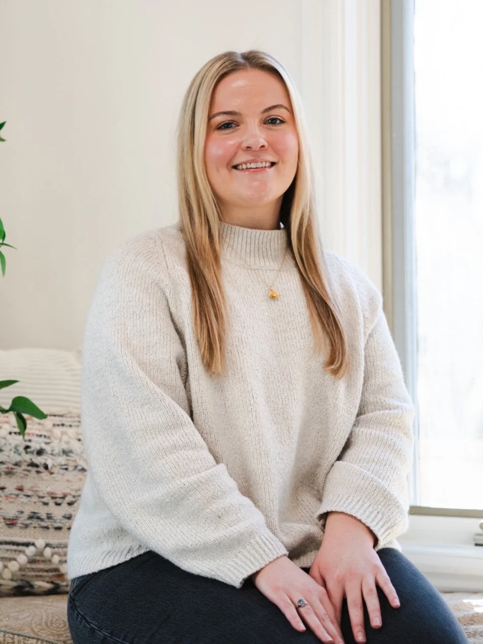 blonde woman smiling