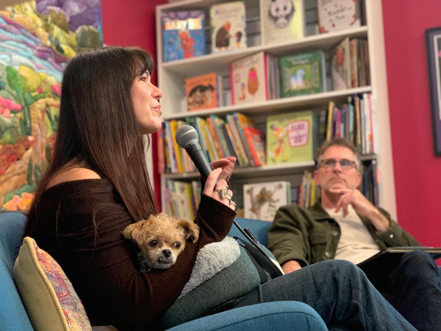 We had an incredible Sunday with author and artist @maybell.eequay &mdash;and her adorable sidekick, Spud! A huge thank you to everyone who joined us; it was a full house! 🐸✨

Swipe to check out some amazing artwork a reader created, inspired by May