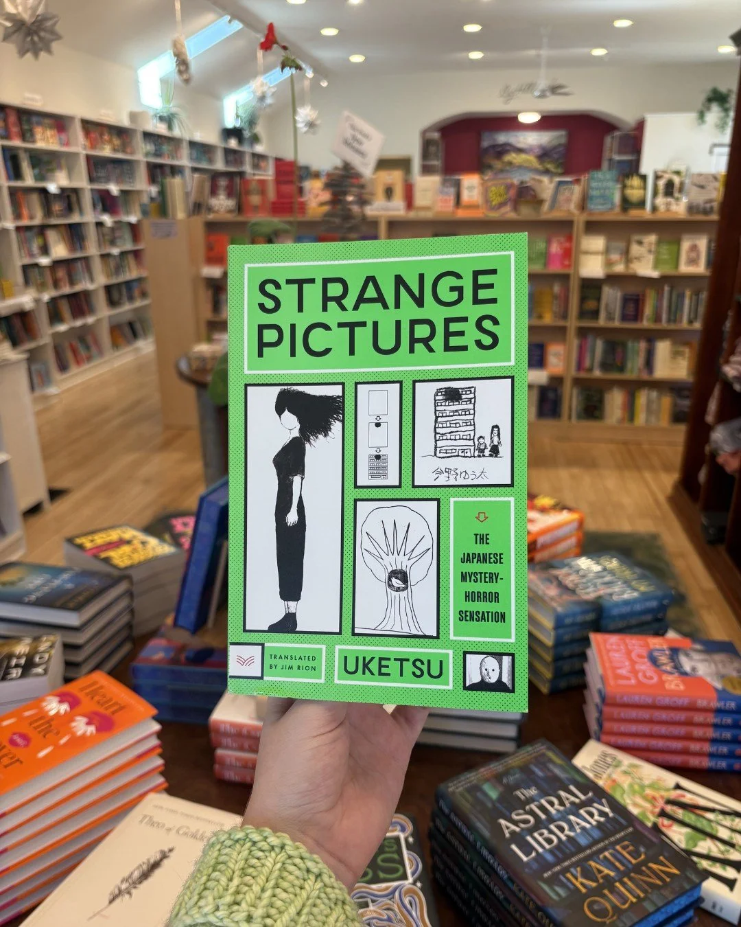 We're starting a new series - Staff Pick Saturday! Manager Sarah recently enjoyed "Strange Pictures," a mystery-horror book by Japanese author Uketsu. The stories are connected through unsettling clues that the reader must piece together al