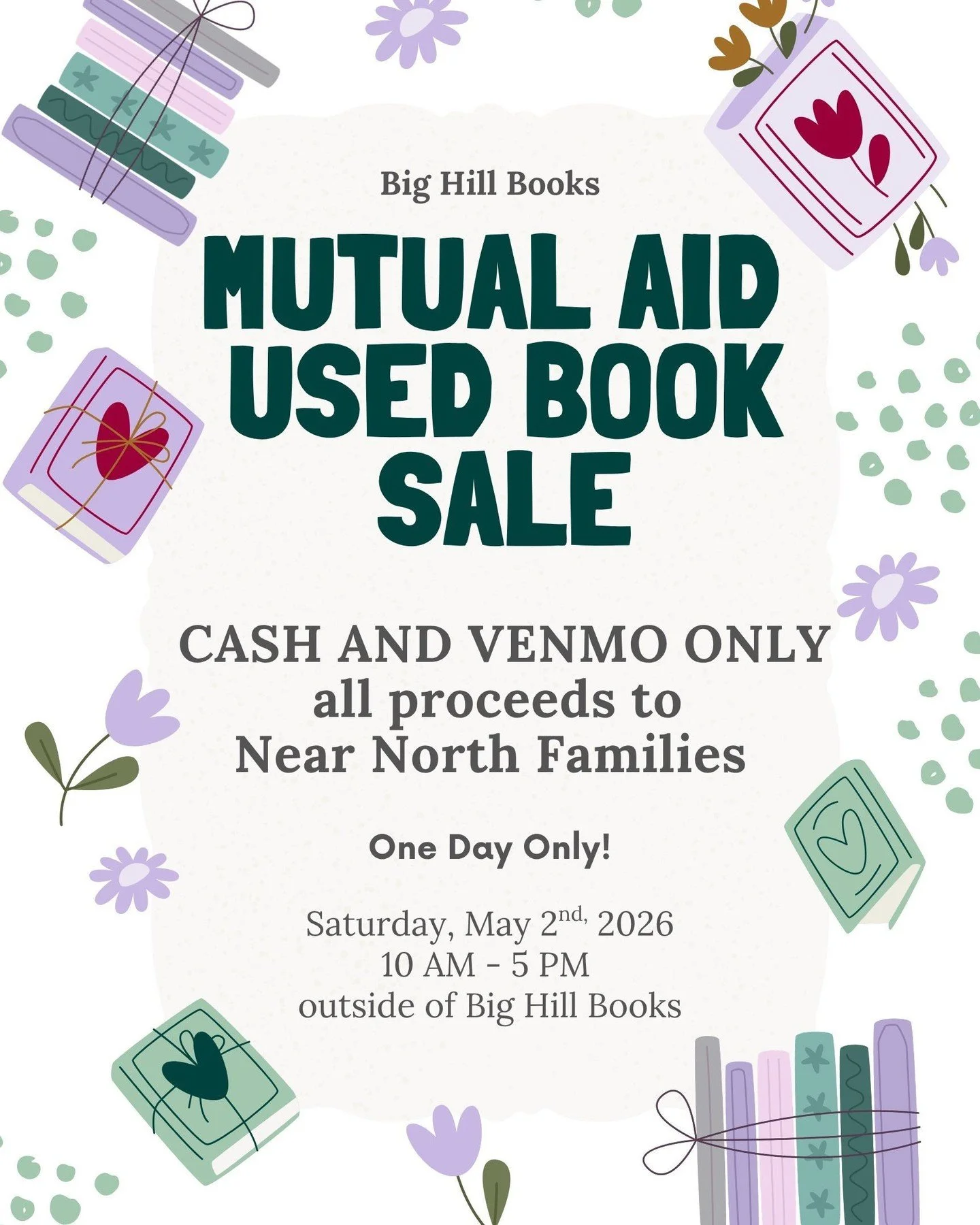 Back by popular demand, and in conjunction with the Bryn Mawr neighborhood&rsquo;s annual Festival of Garage Sales, Big Hill Books will host a used book sale for mutual aid. One day only! Pay as you can, cash or Venmo only. Big Hill Books will donate