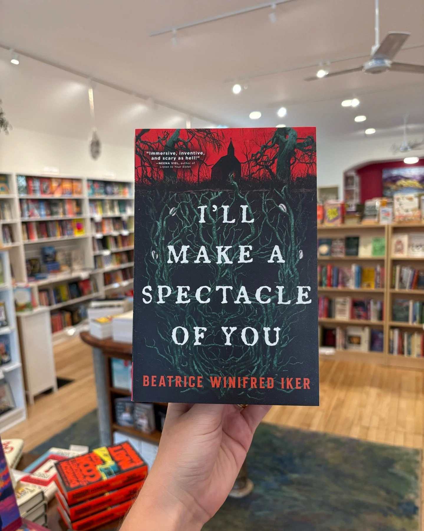 The Grim Readers horror book club will be meeting on Friday, May 22 from 7 - 8 pm to discuss &ldquo;I&rsquo;ll Make a Spectacle of You&rdquo; by Beatrice Winifred Iker. Goose tried to read it, but got too scared (see picture). Hope to see you there! 