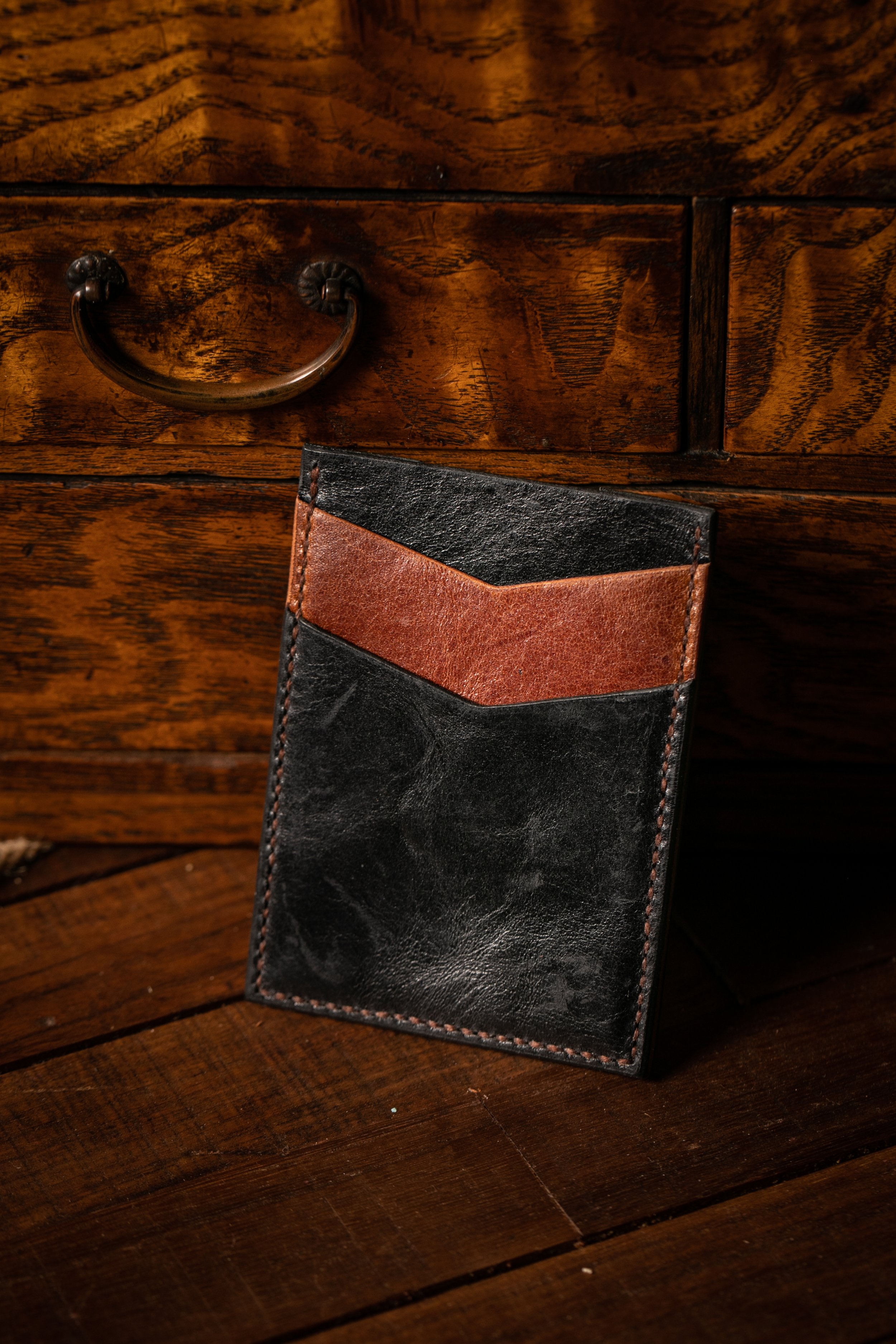 The Chevron Card - Brown & Black