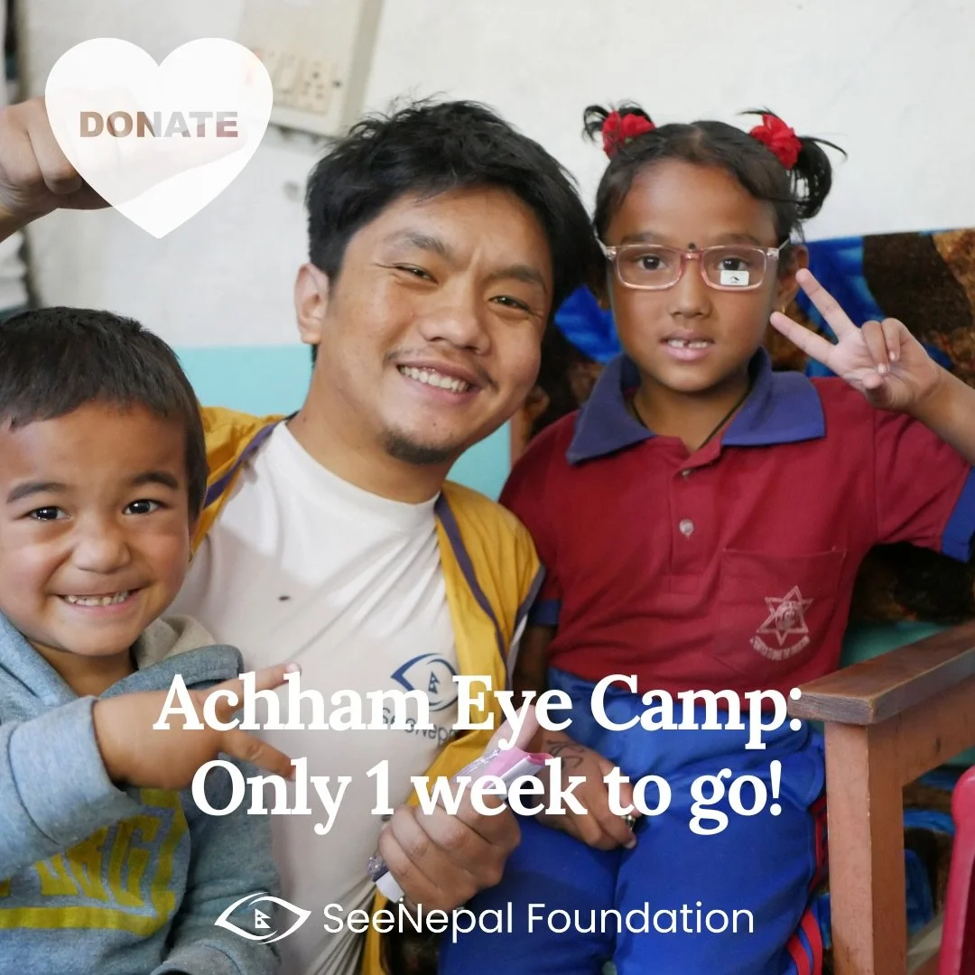 Our Achham Eye Camp is Just One Week Away! 🤓

In 7 days, the SeeNepal team will be bringing essential eye care to those in need in rural Achham, and we can&rsquo;t wait to see the joy and smiles on the faces of those whose vision and lives will be d