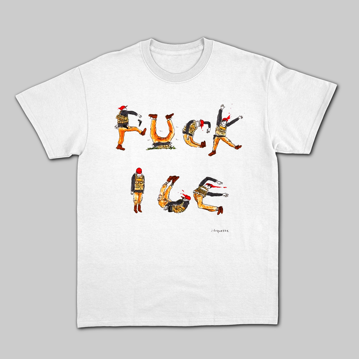 FUCK ICE White Tee.png