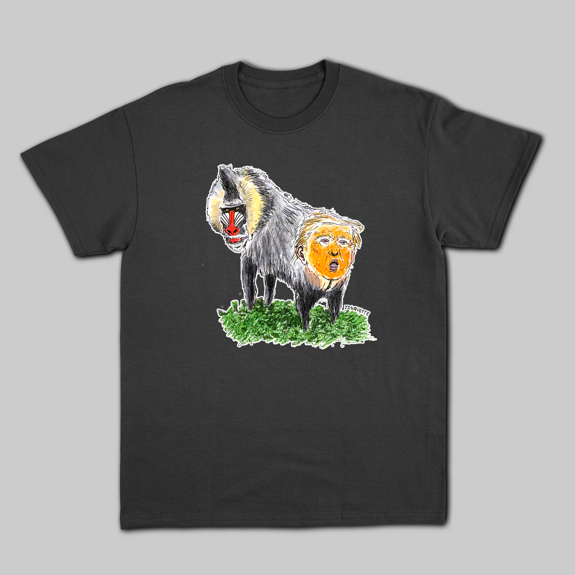 Mandrill Tee Black.png