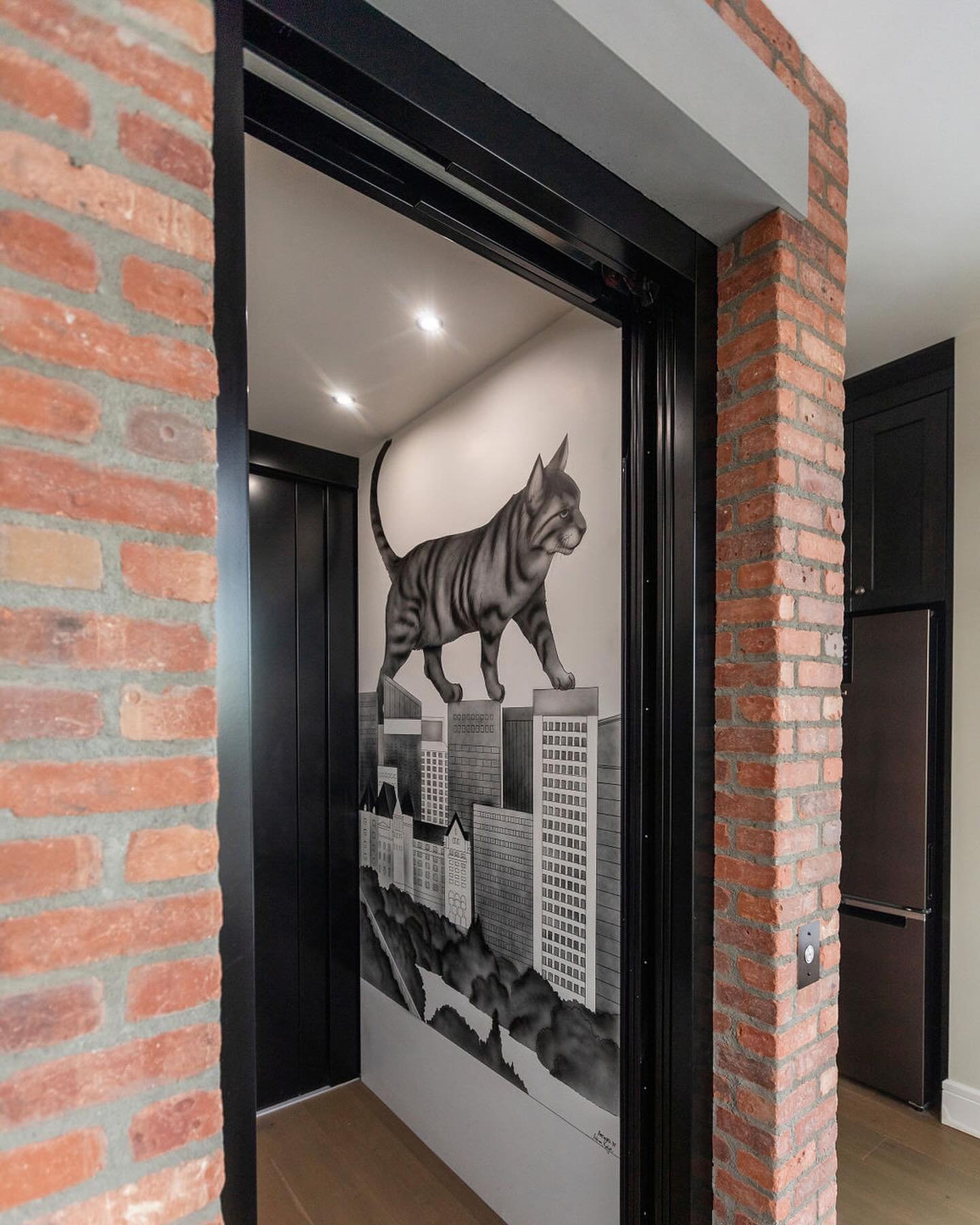 I always picture our clients taking the elevator up to their loft level and enjoying their bar &amp; patio on game days&hellip;.

Let&rsquo;s Go @edmontonoilers! 

Project: #MED_strathcona

Photographer: @sharon_litchfield 
Builder: @omnia.constructi