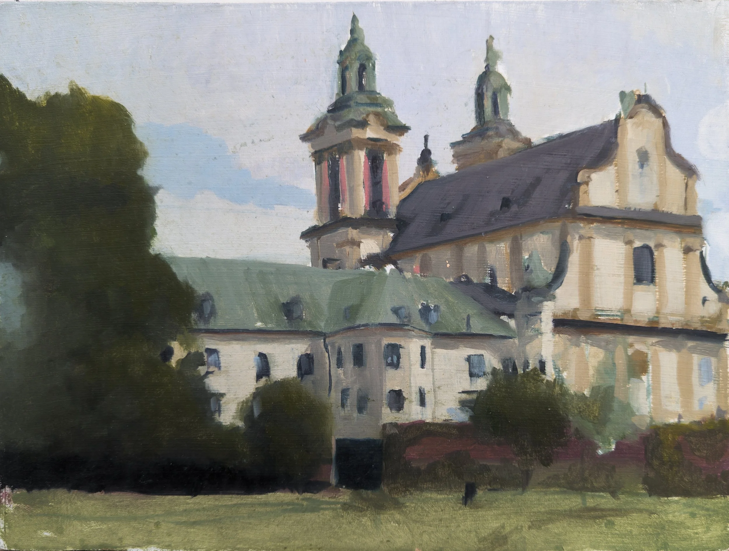 Krakow, Poland. 9x12" Oil on MDF. Available
