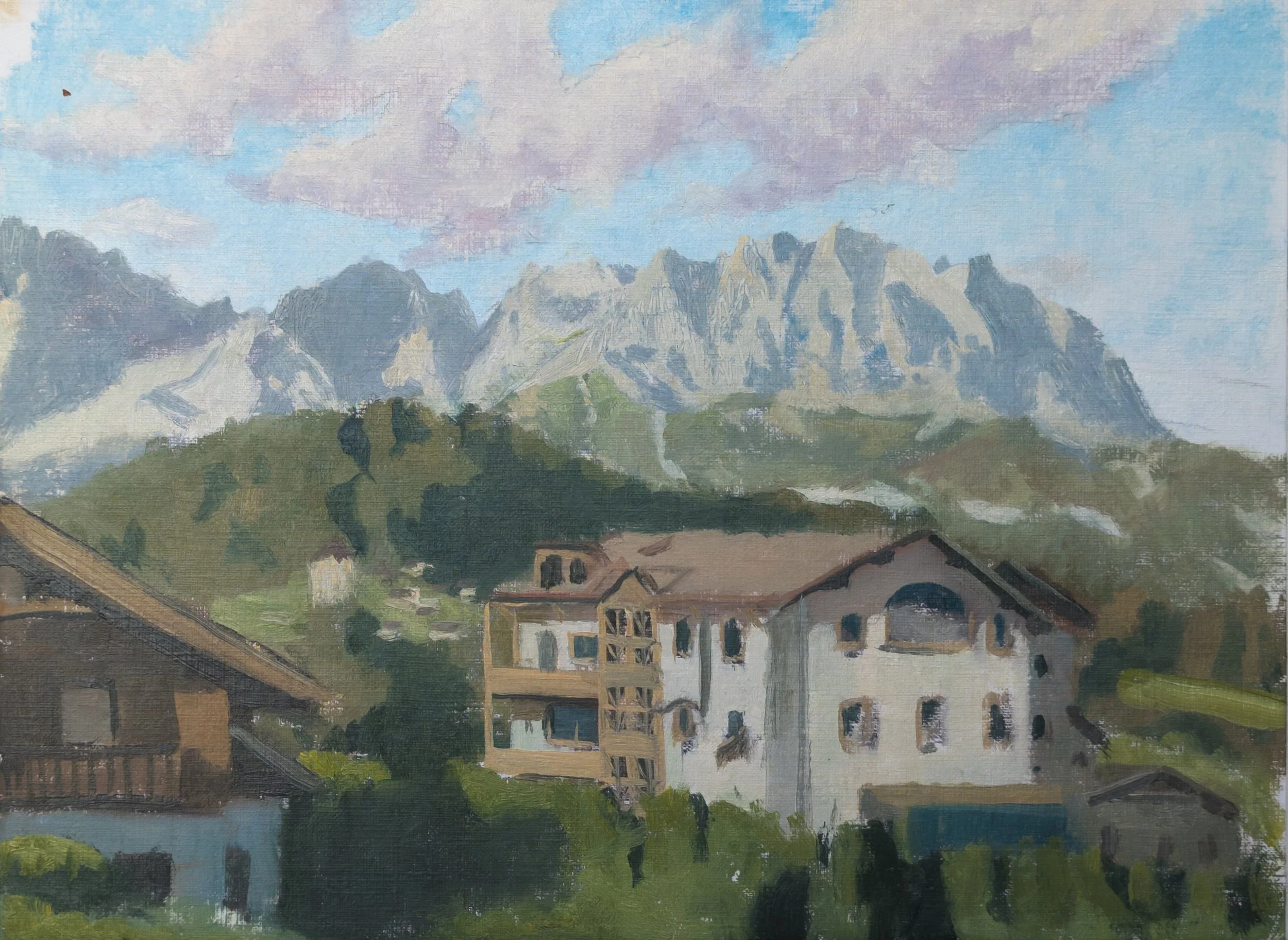 Kitzbuhel - Oil on canvas paper 9.5"x13" - 
Available