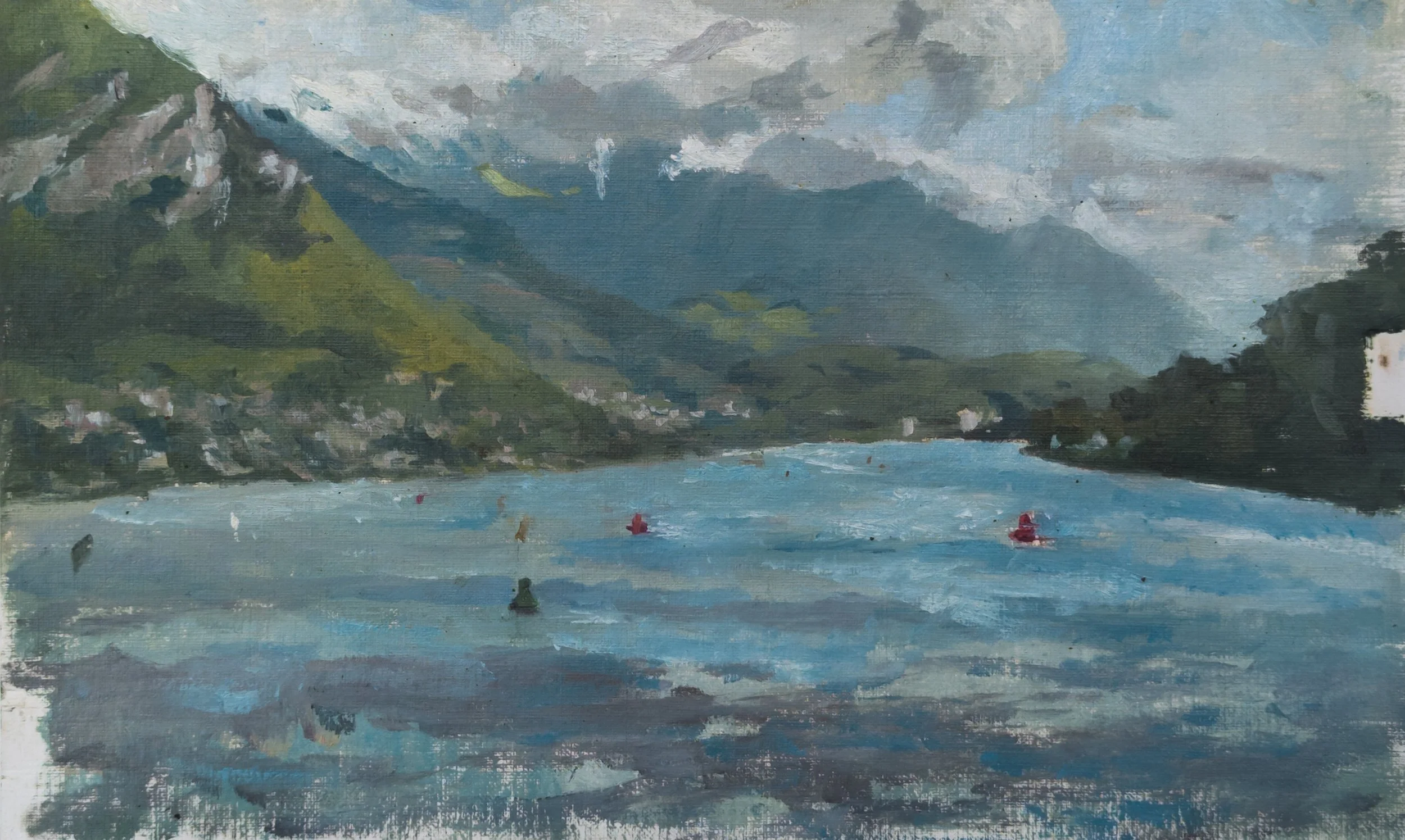 Annecy - Oil on canvas paper 8"x13" - 
Available