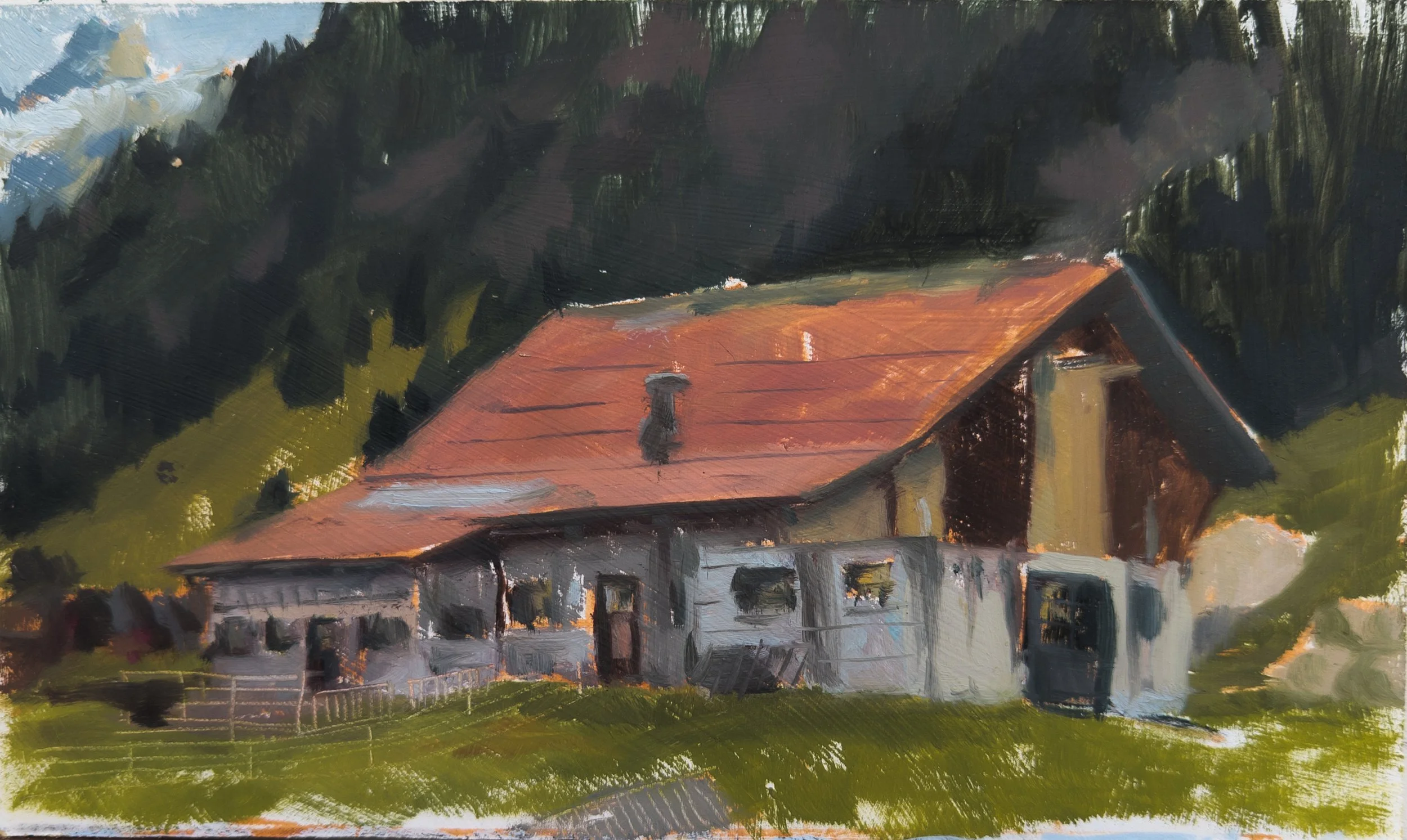 Engelberg, Switzerland. 9x5.25" Oil on MDF Panel
Available