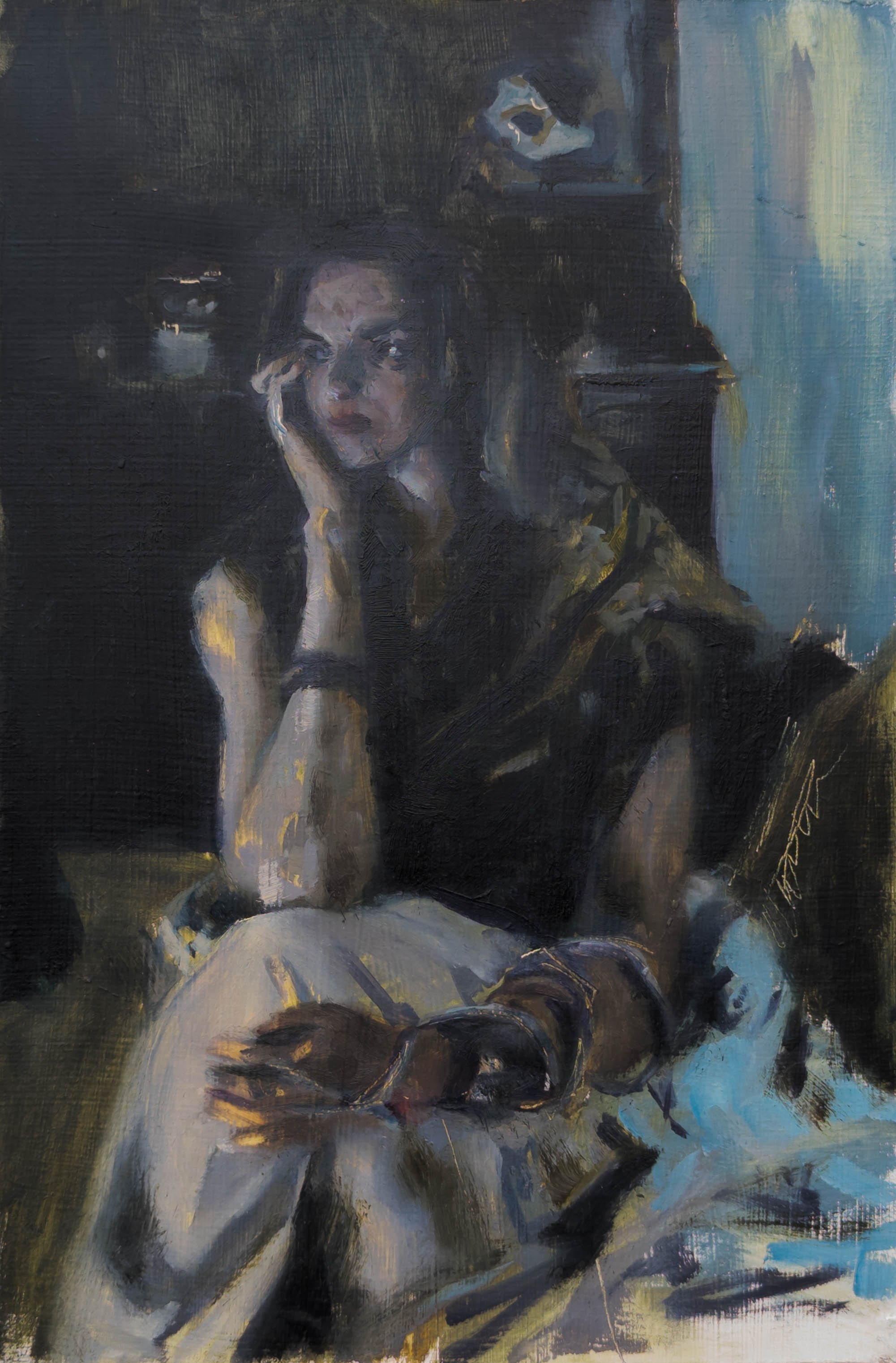 Eliza, 7.5x11" oil on MDF