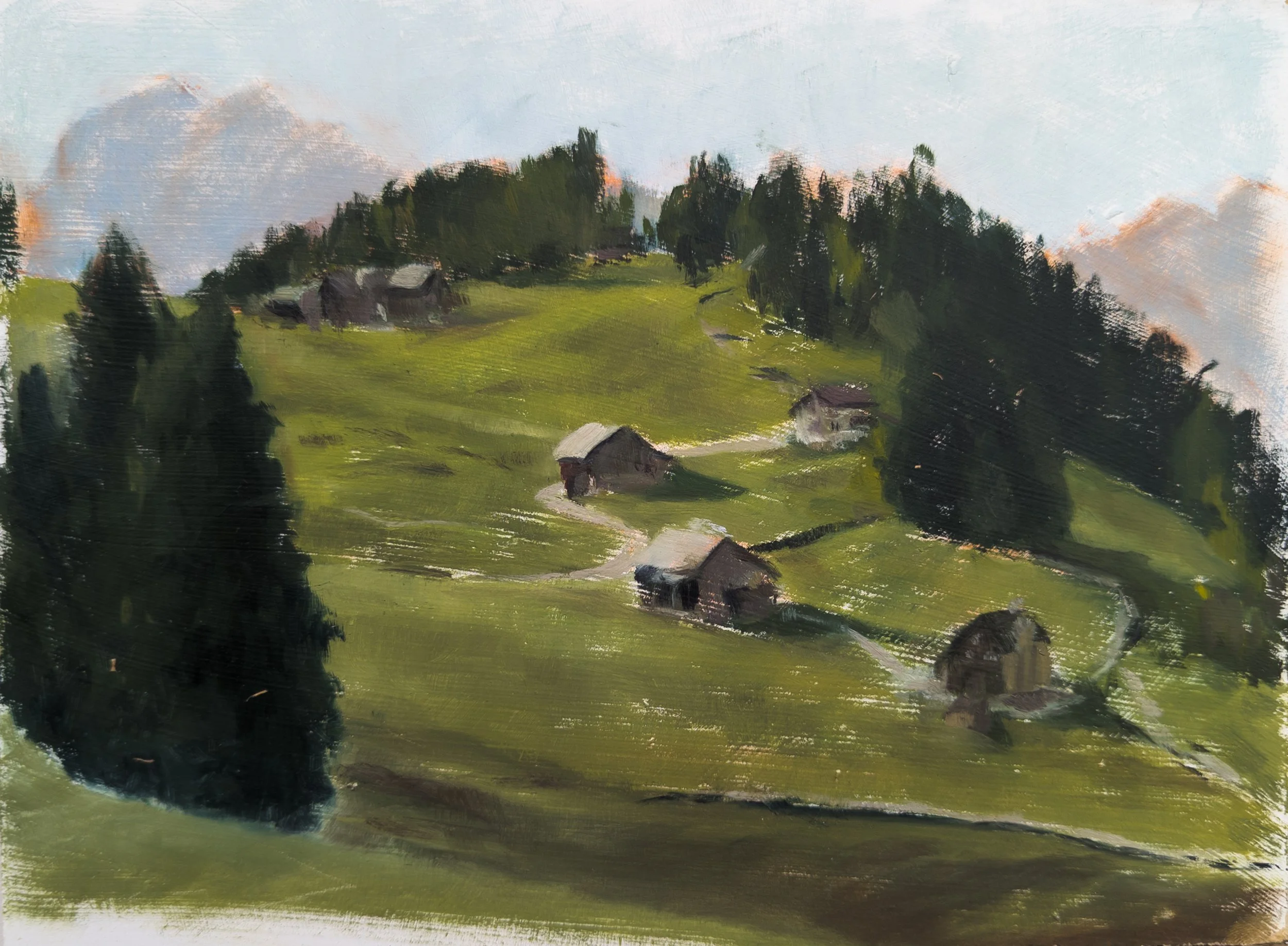 Amden, Switzerland. 9x6.75" Oil on MDF Panel
Available