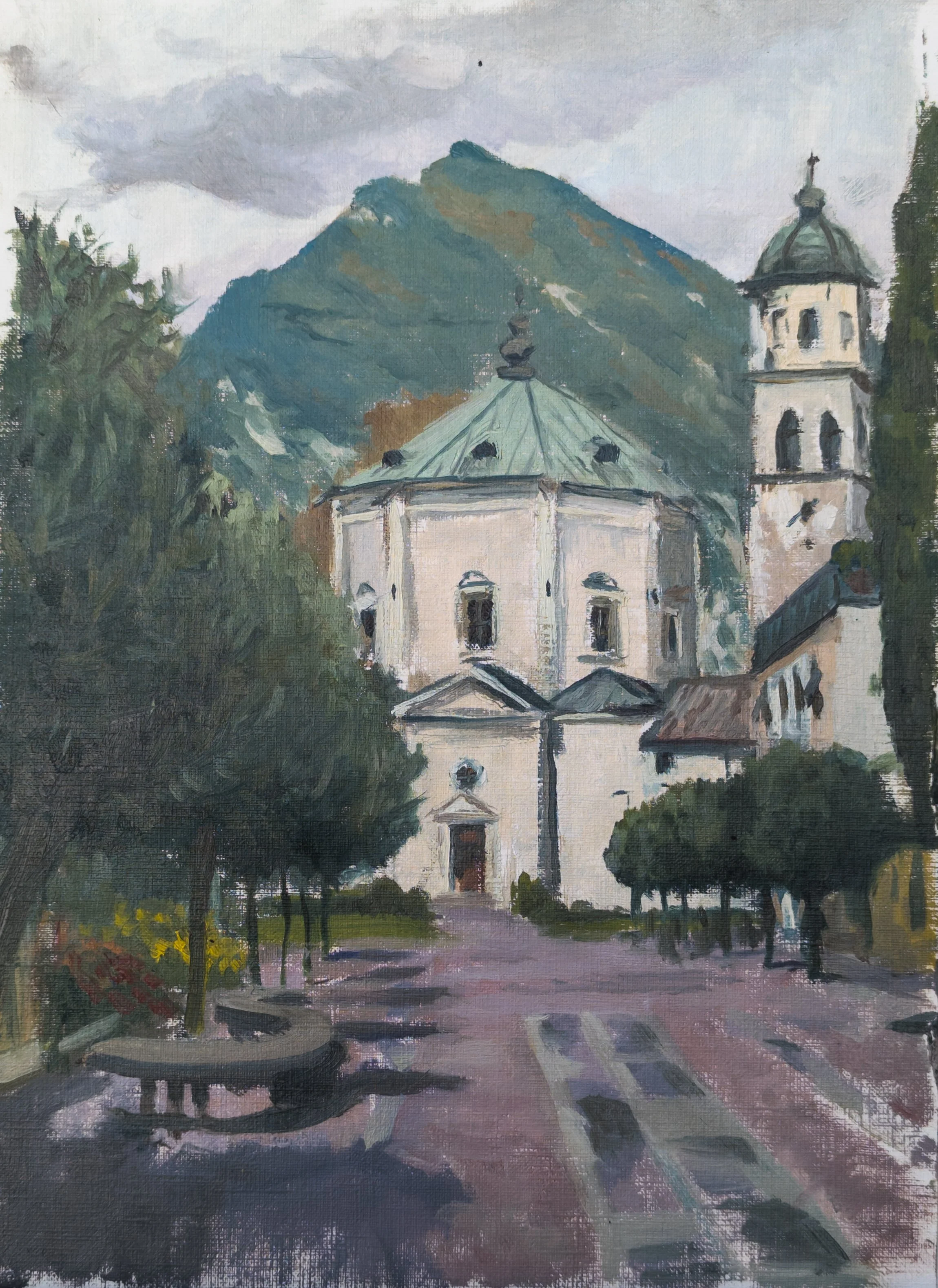 Riva Del Garda - Oil on canvas paper 9.5"x13" - 
Available