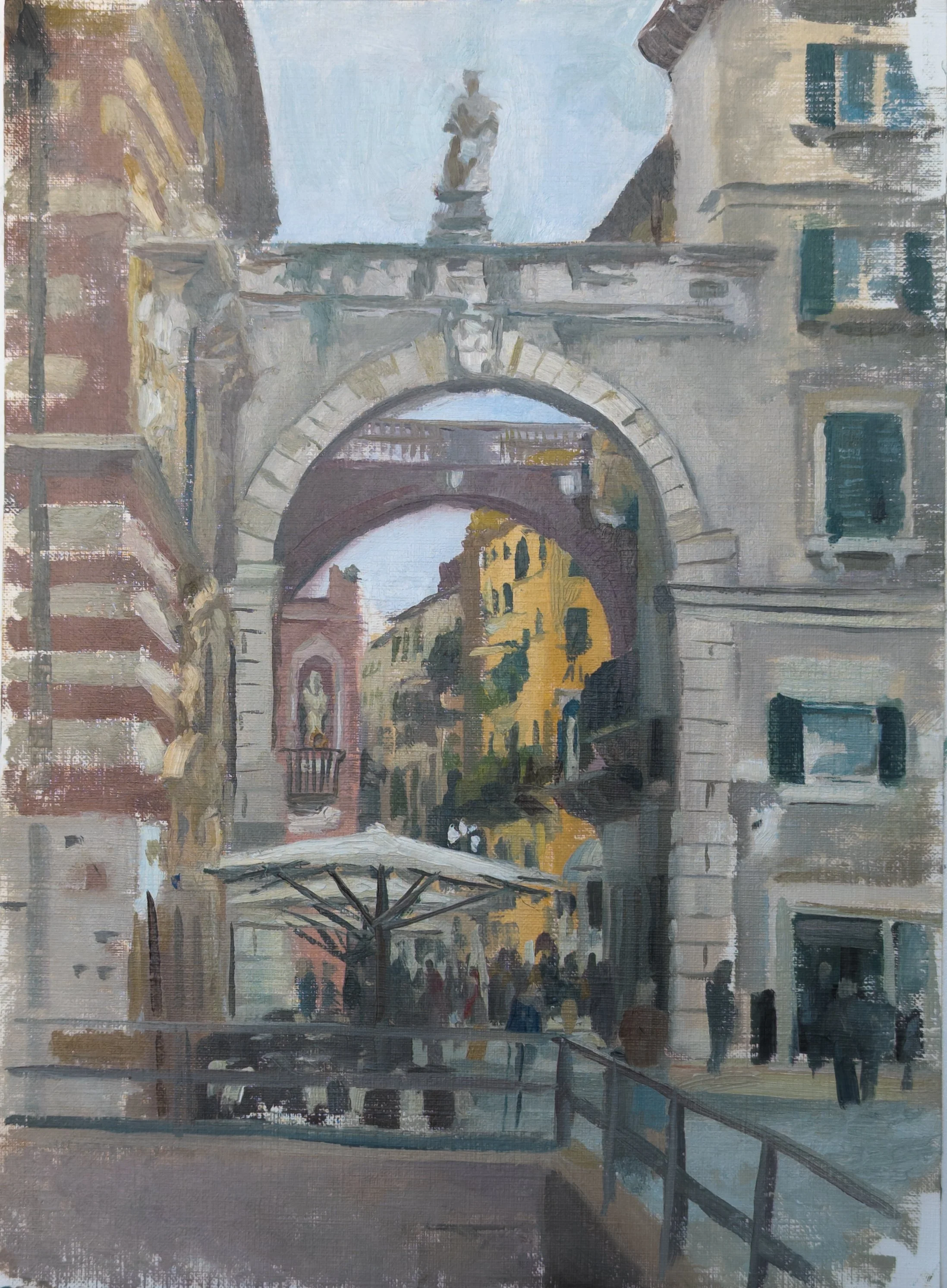 Verona - Oil on canvas paper 9.5"x13" - 
Available