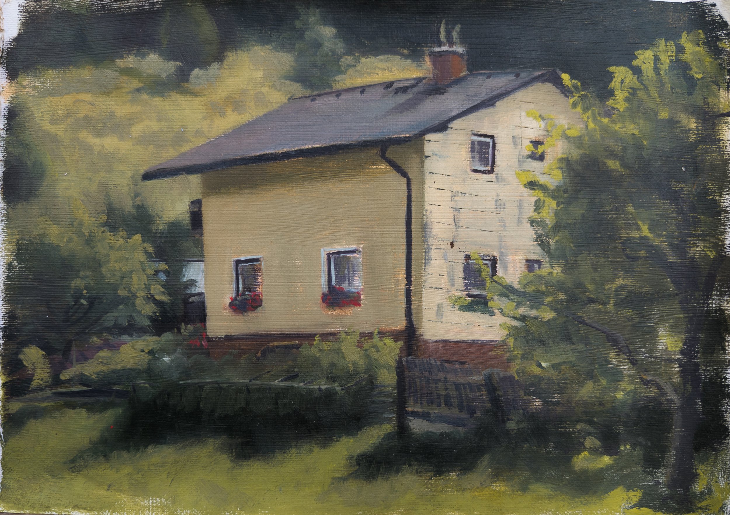 Wald Am Schoberpass, Austria. 11.5x8.25" oil on canvas paper. Available
