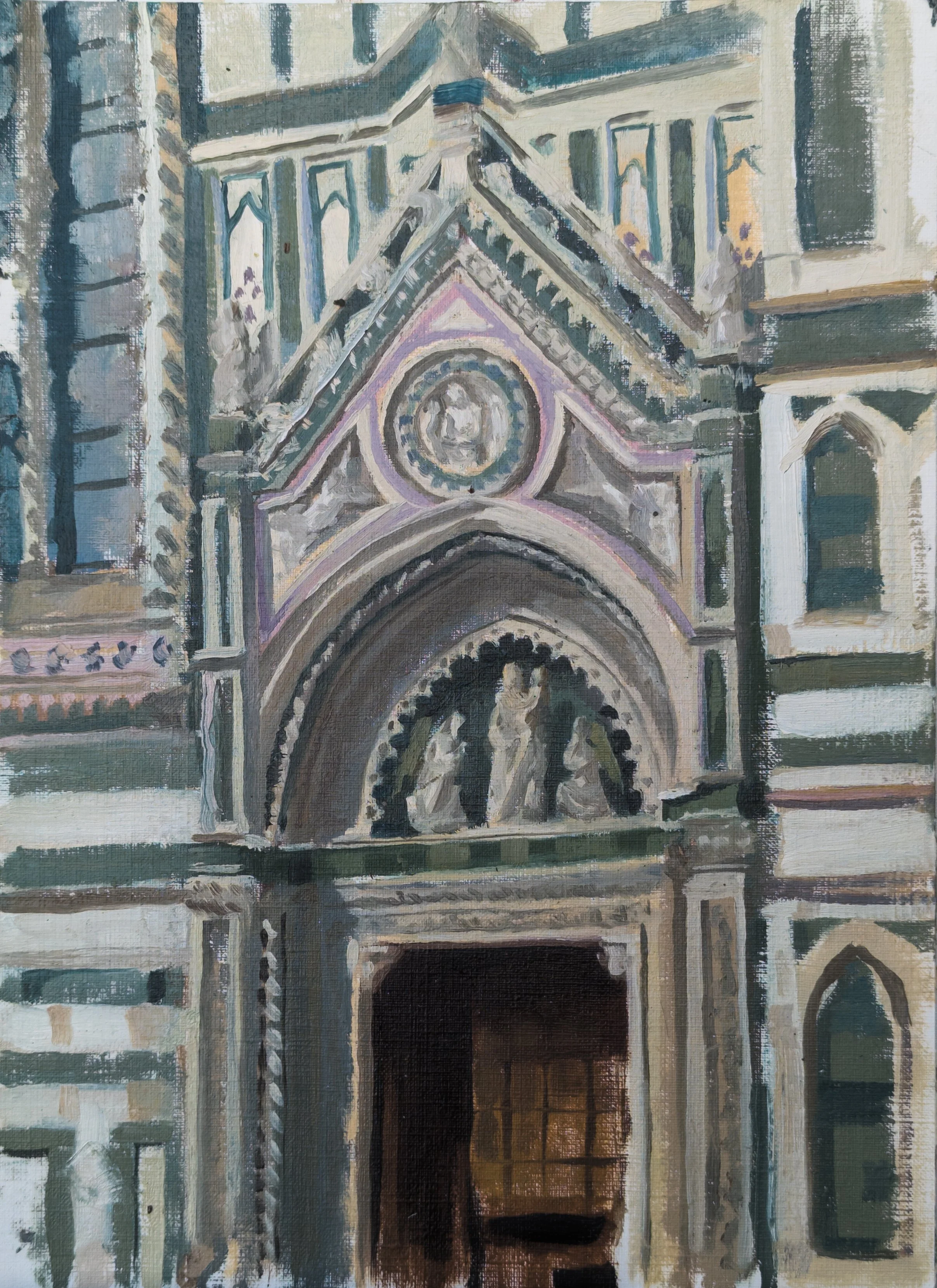 Cathedral of Santa Maria del Fiore - Oil on canvas paper 9.5"x13" - 
Available