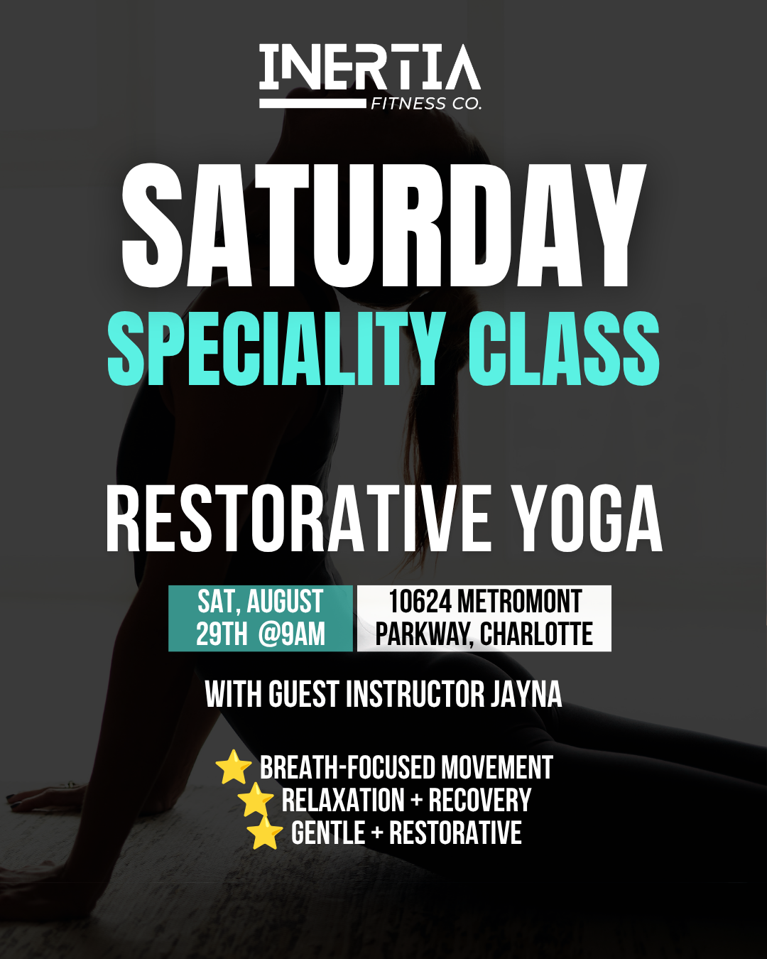 IFC Saturday Specialty Class: Restorative Yoga Flow