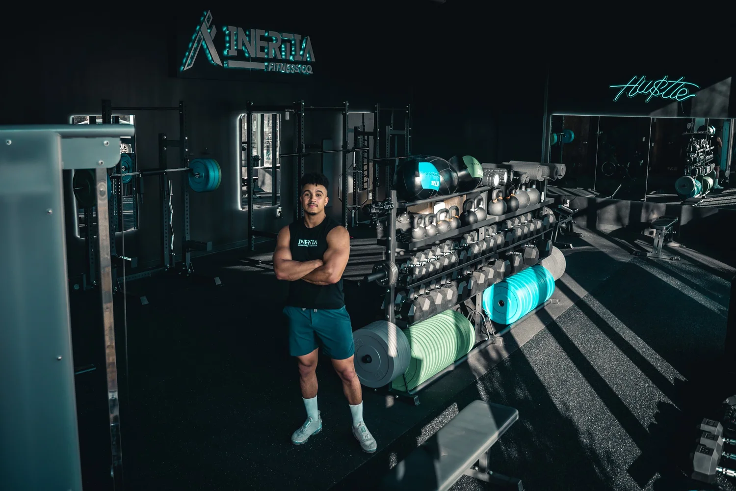 The interior of Inertia’s Uptown Charlotte personal training studio