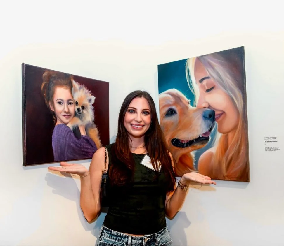 Heartfelt thanks to the Painted Ladies of Palm Beach and the Cornell Art Museum at Old School Square. 
What a joy to have two of my paintings, &ldquo;Me and My Golden&rdquo; and &ldquo;Me and My Pup,&rdquo; showcased alongside so many talented women!