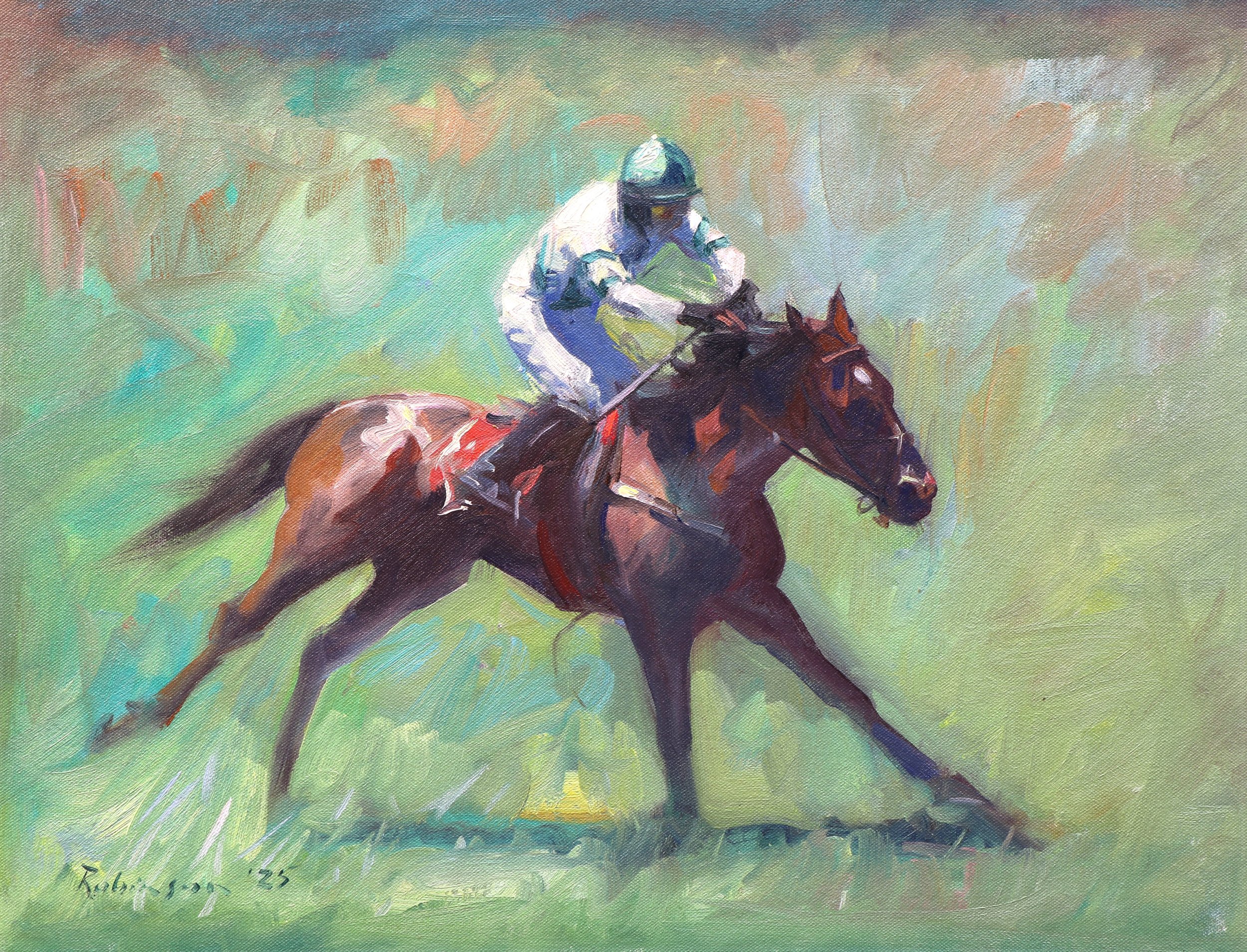 "Final Opportunity" by Sam Robinson, 16x20 inches, Oil on Canvas - $2400