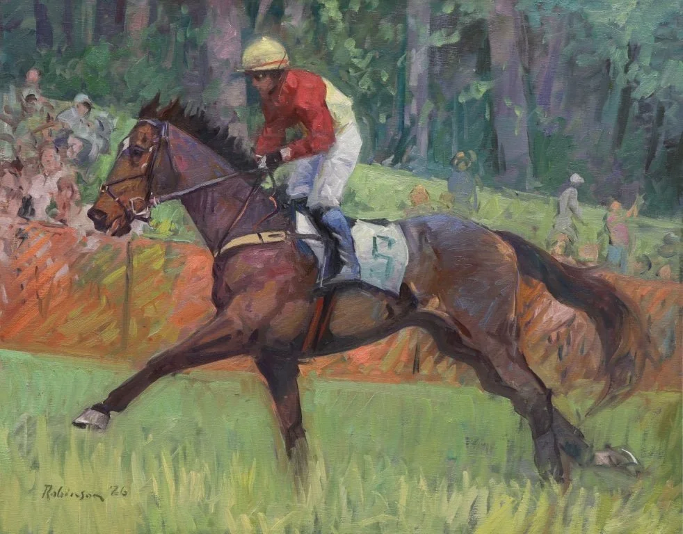 Top of the Course, Grand National, 24x30 in, Oil on Linen - $5,000