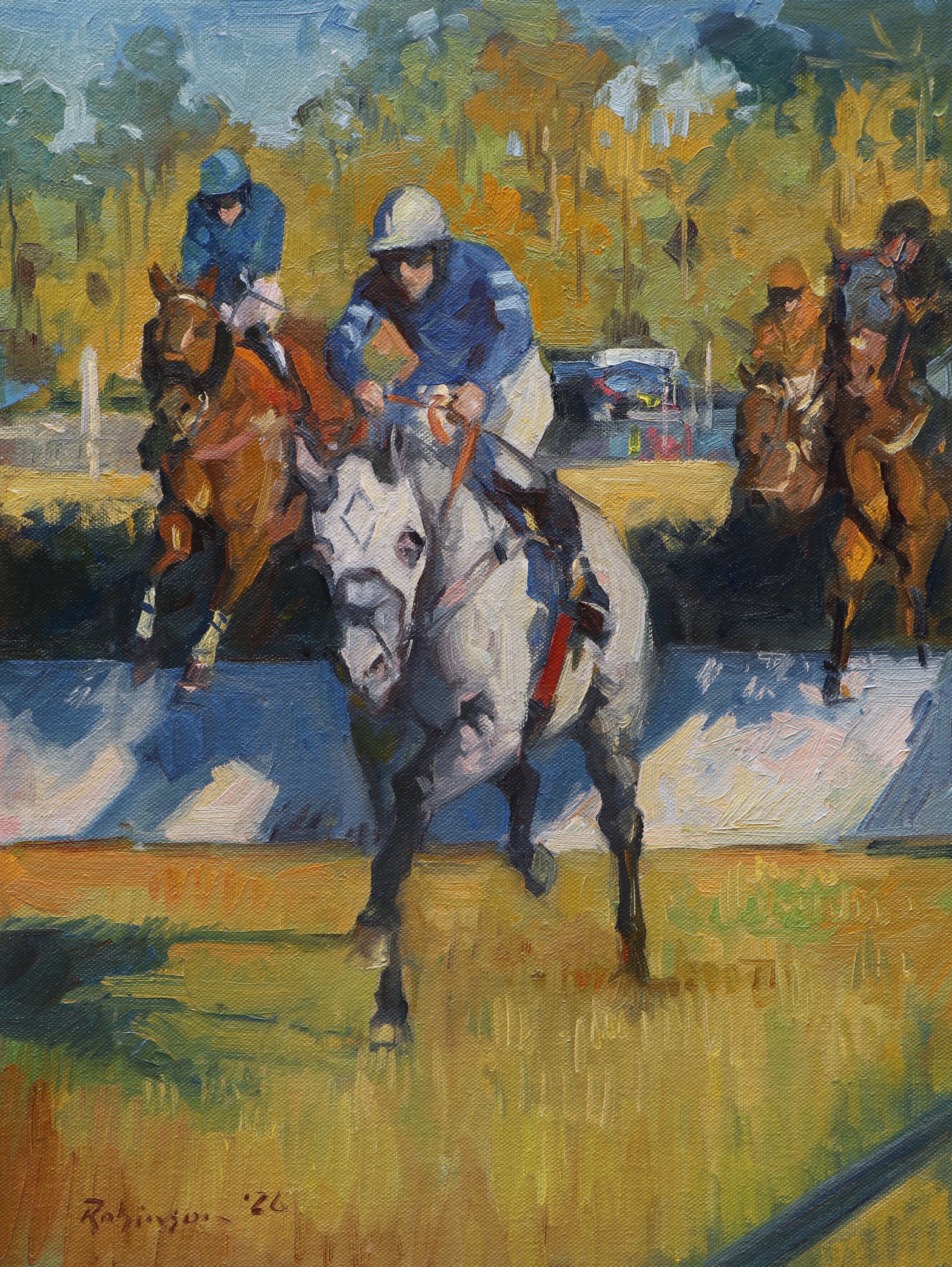 "Fil Dor" by Sam Robinson, 16x12 inches, Oil on Canvas - $1800