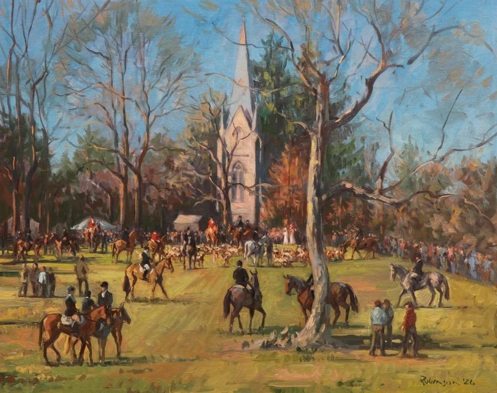 Gathering for Thanks, 24x30 in, Oil on Canvasboard - $5,000