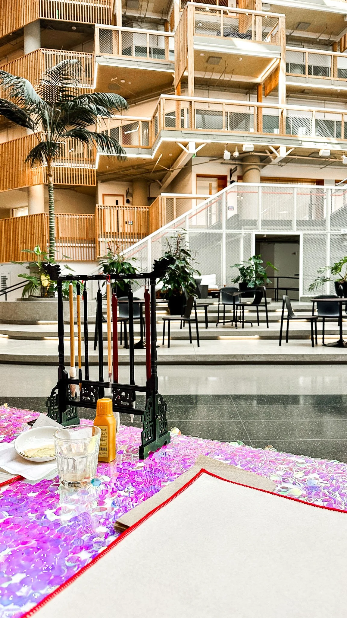 lunar-new-year-aapi-heritage-month-live-event-brand-activation-celebration-san-francisco-sf-bay-area-chinese-calligraphy-table-setup.jpg