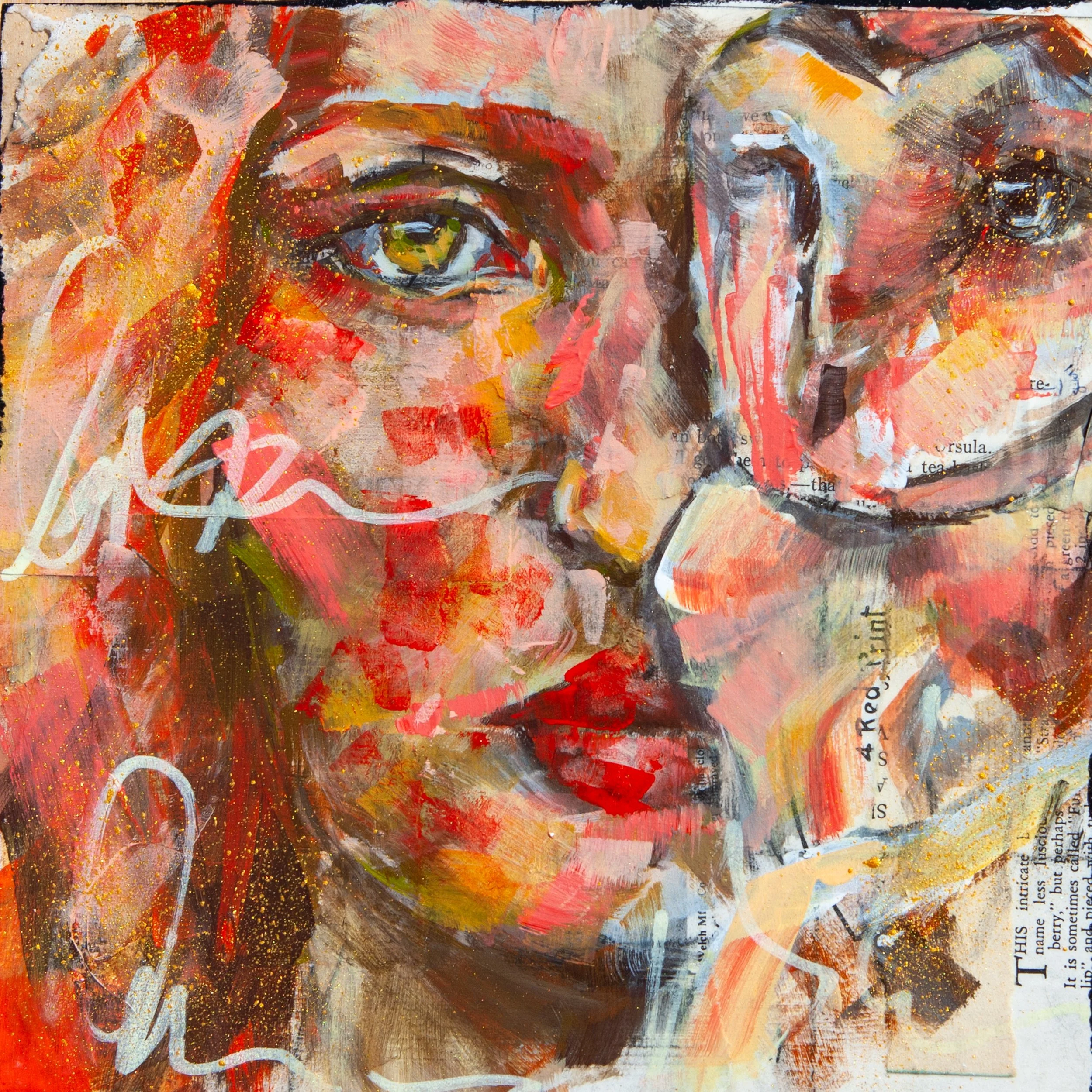 Oracle,  Mixed Media on Board - 8" H x 8" W, Available