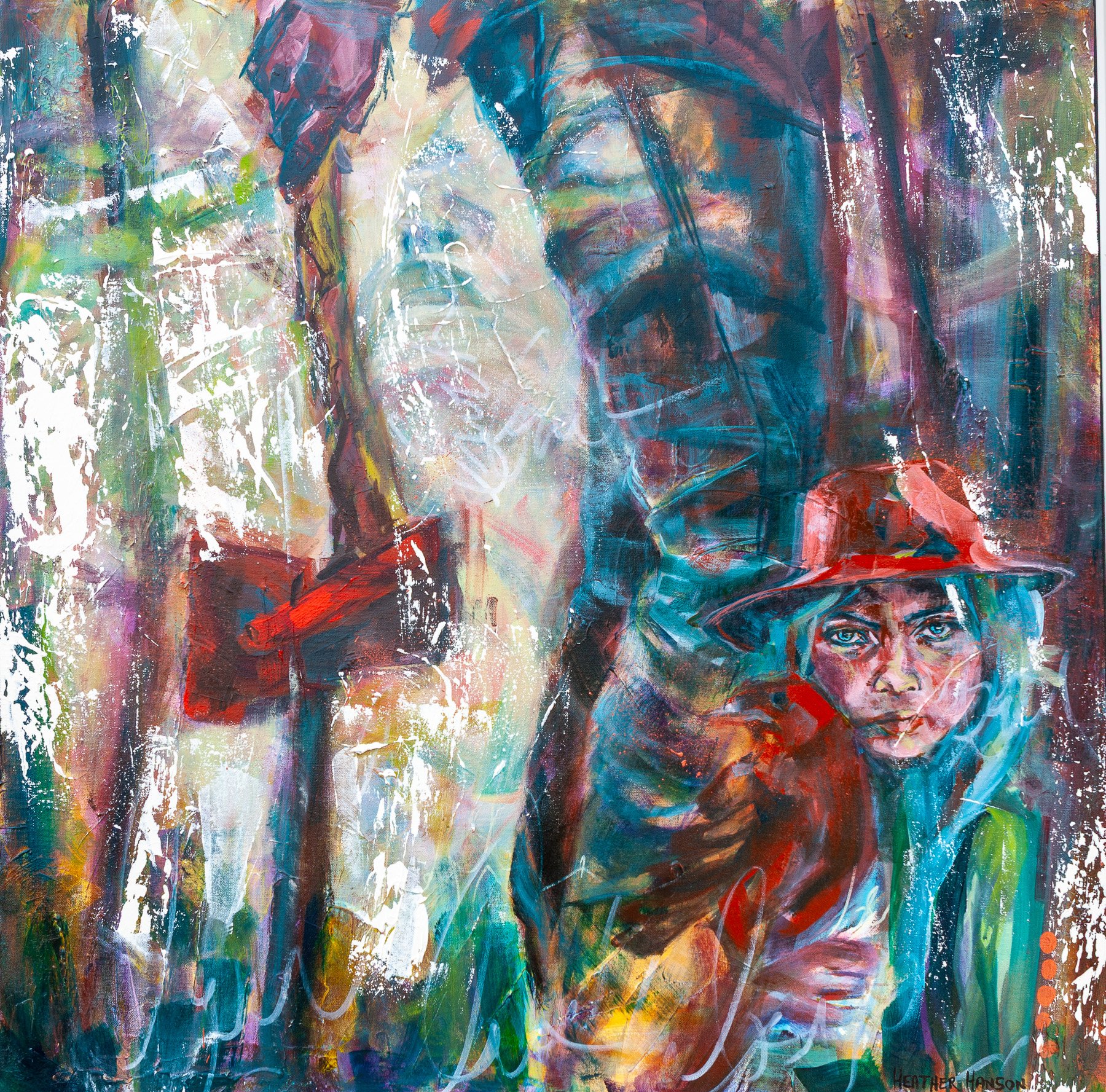 She Who Remembers, 36"H x 36"W, on gallery-wrap canvas