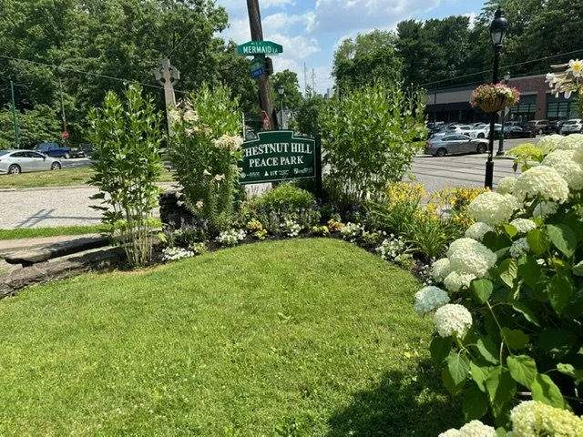 Provided funding to help maintain Chestnut Hill Garden District's Peace Park