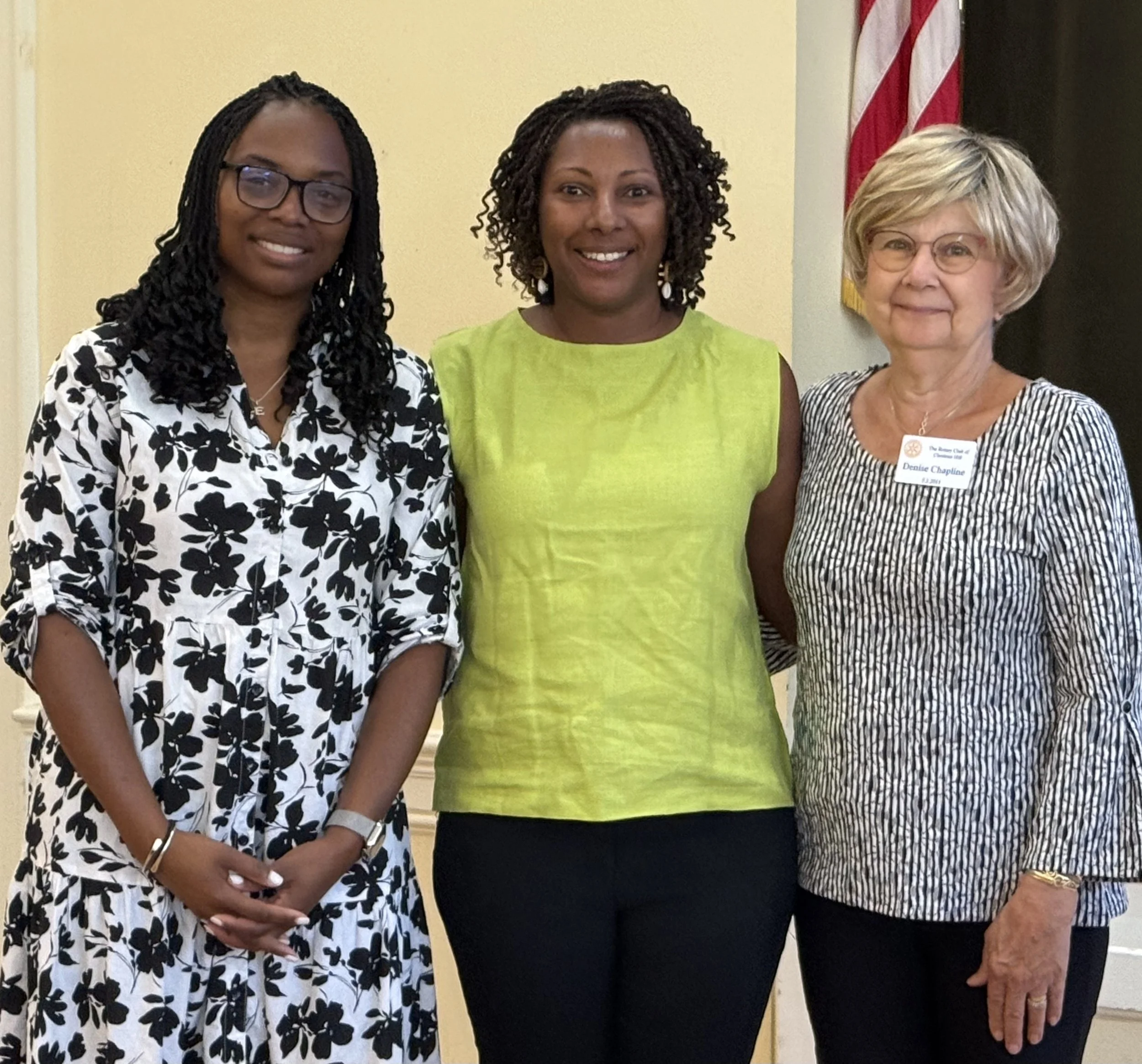1. President-elect Ebony Wortham, Vice President  Jaja Jarra, Secretary Denise Chapline  