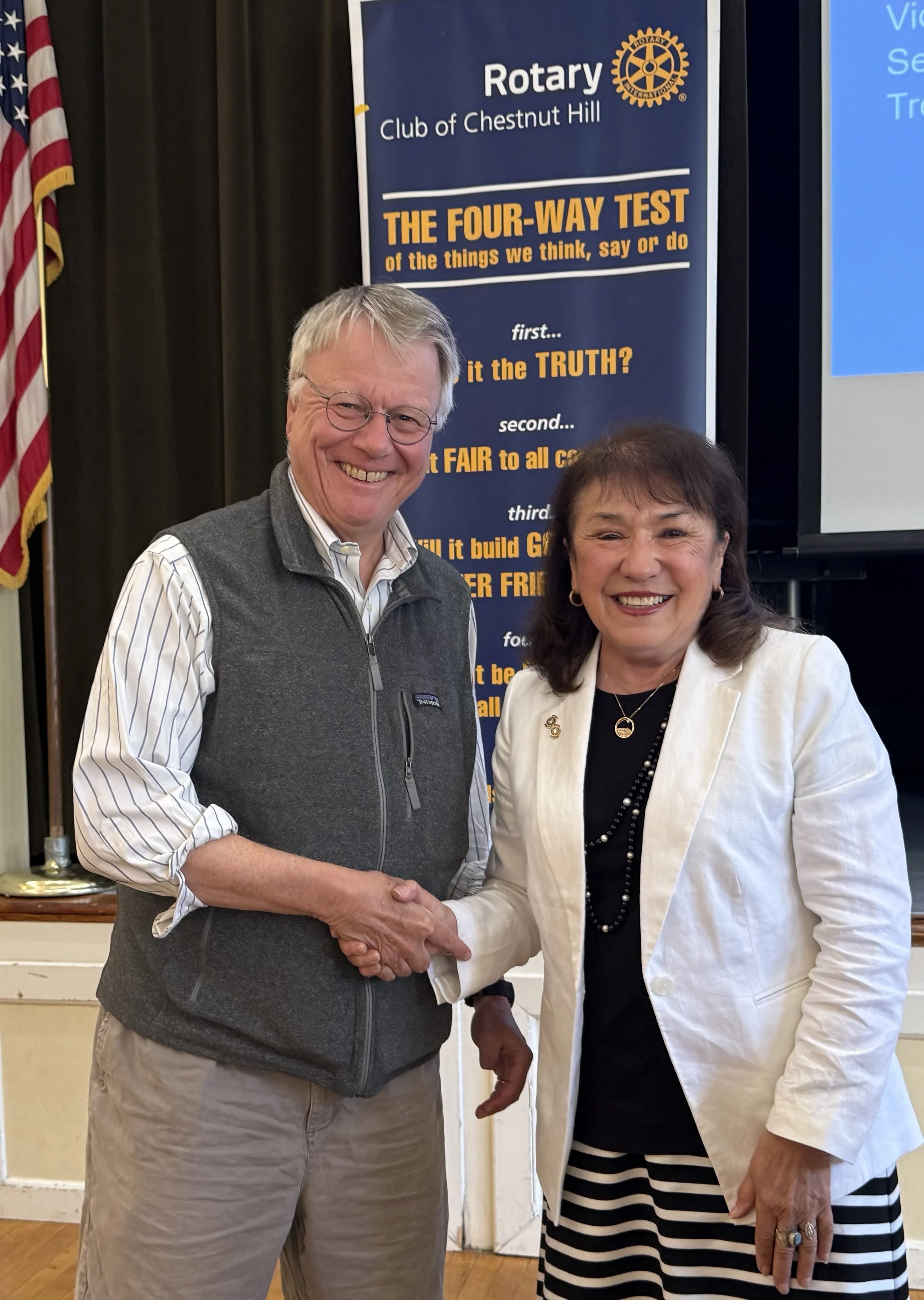 2. President David Hawkings, District Governor Janice Biros