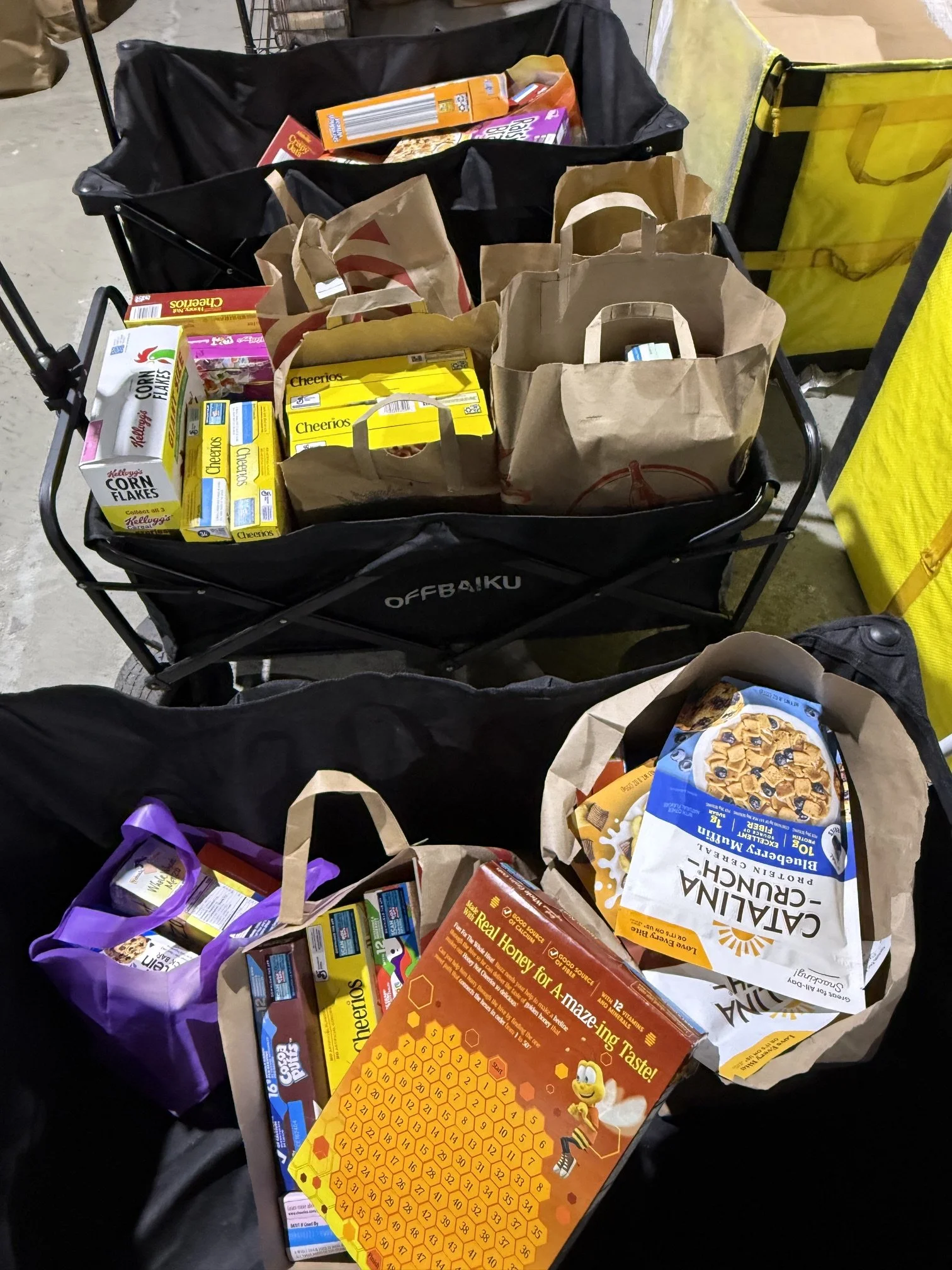 Breakfast items donated by Rotary members