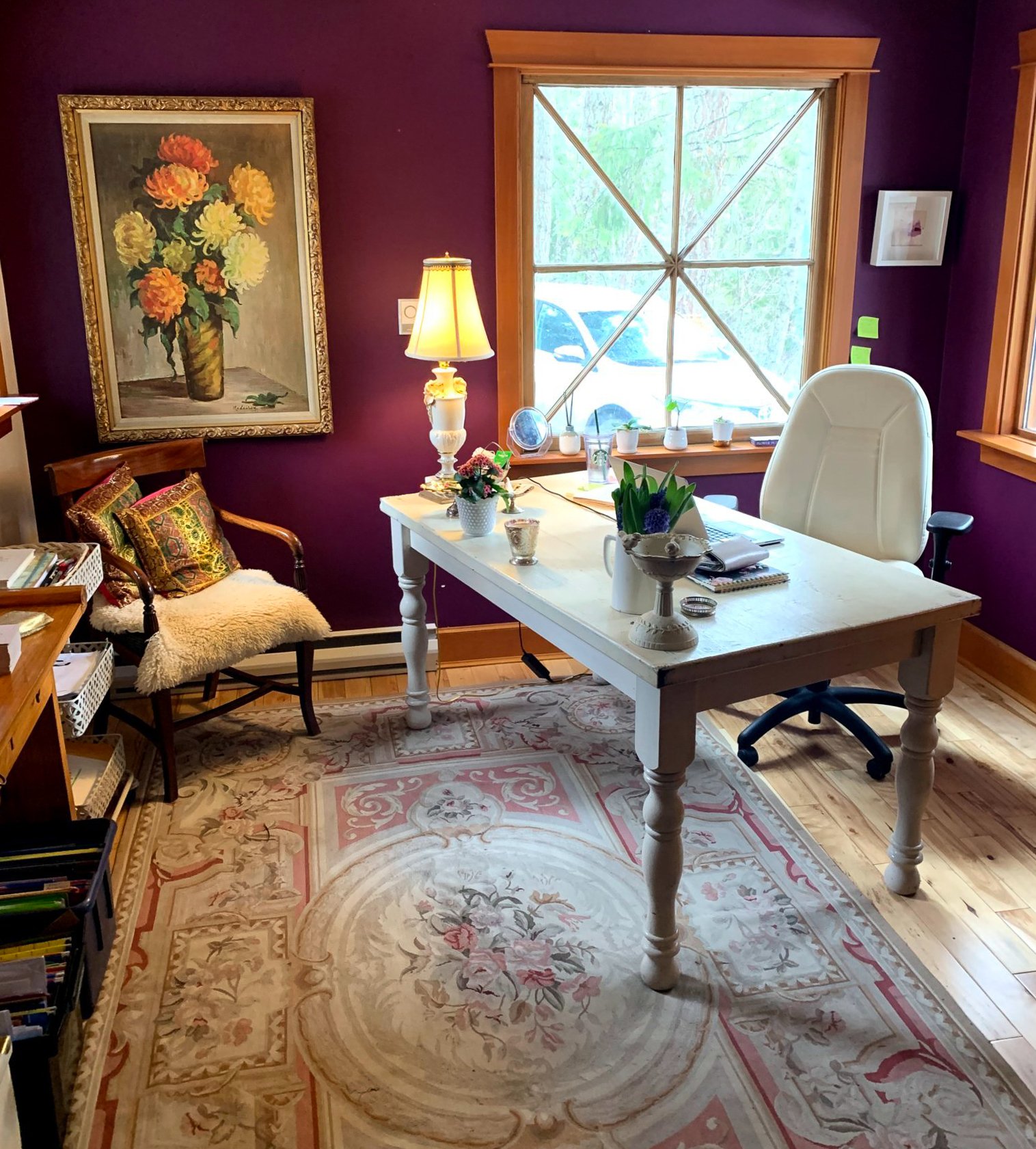purple home office