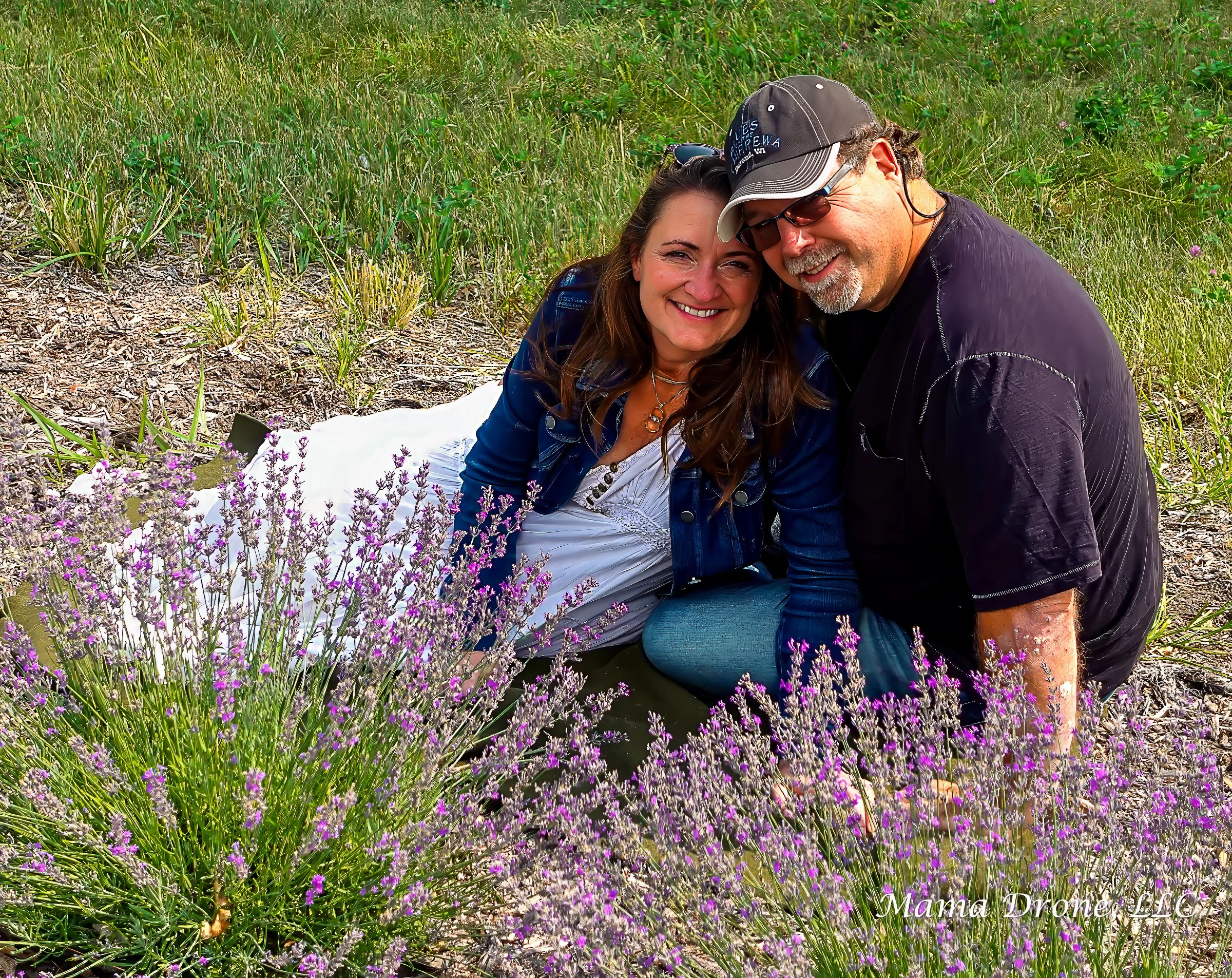 Kim & Randy in lavender Photo by: Mama Drone.jpg
