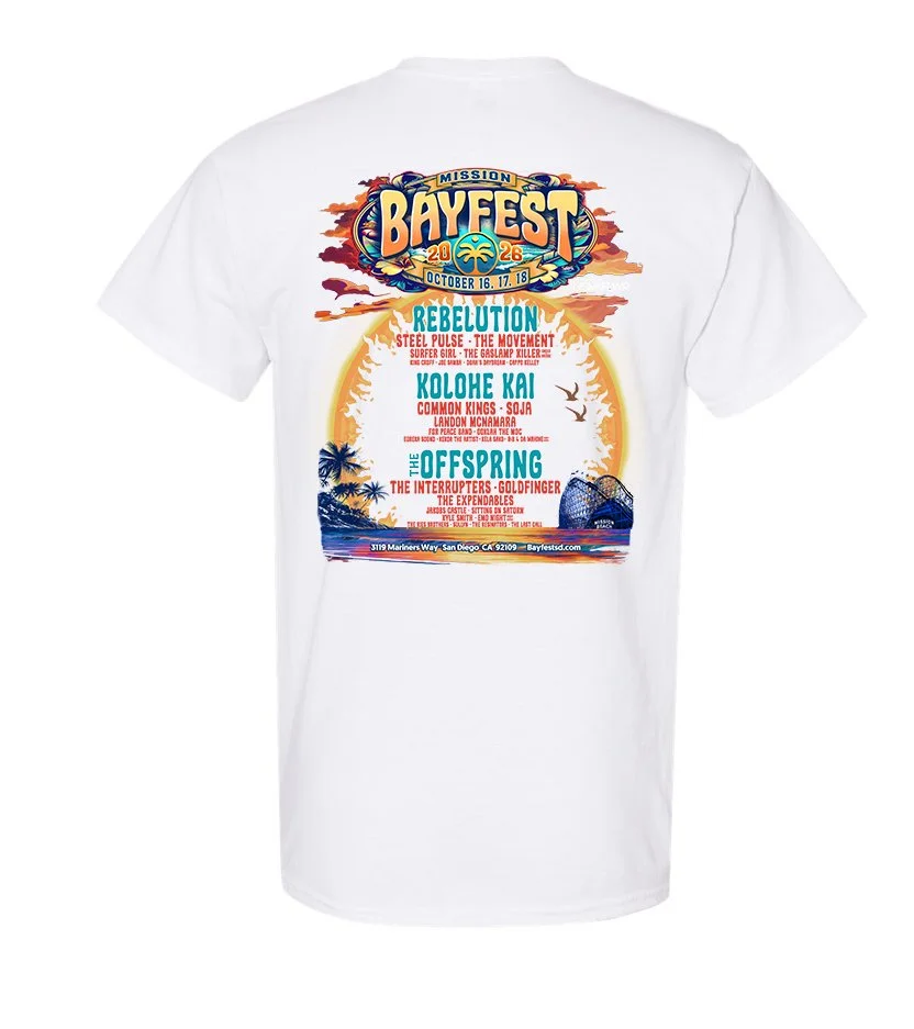 2026 Mission Bayfest 3day Poster T-Shirt White