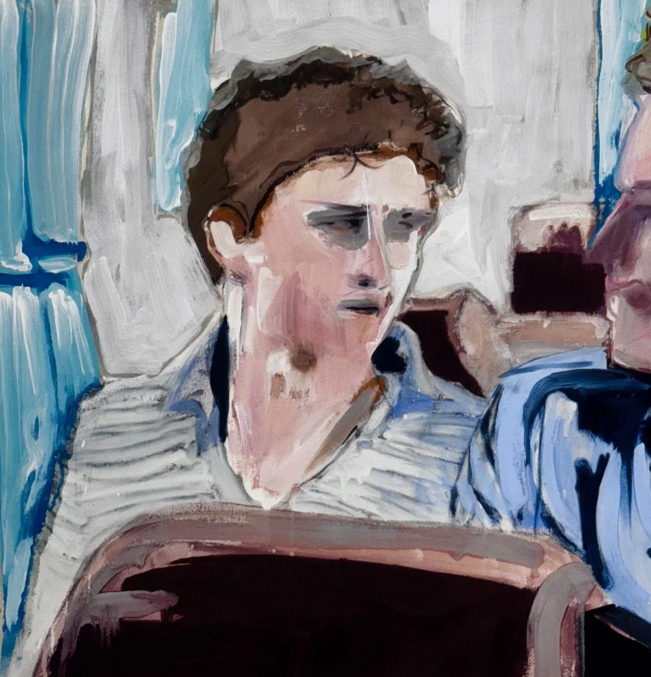 Because I wanted you to know...
Distemper and Oil on Canvas.  80 x 85 cm.  2026