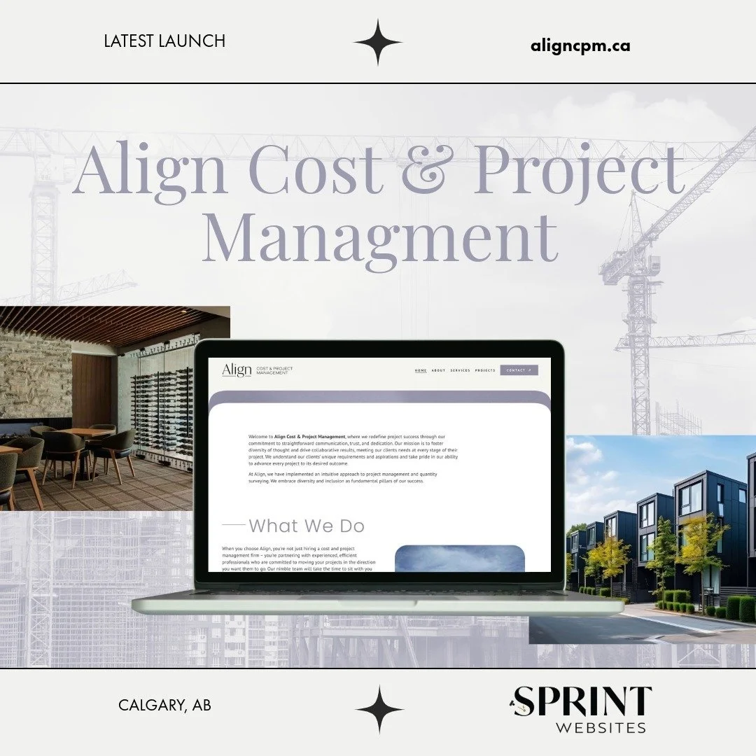 Align Cost &amp; Project Management found me through the Women in Leadership organization, which I volunteer for. They were ready to start up their new company and needed a website and logo to look &ldquo;legit&rdquo; (their words!), and share their 