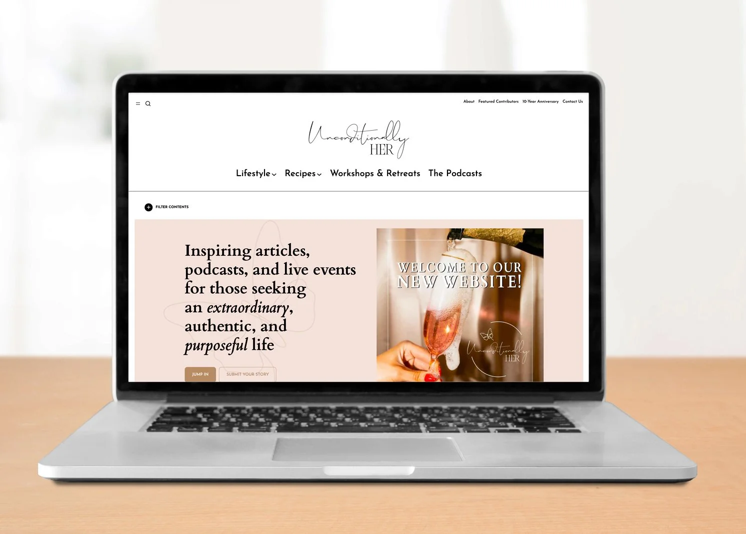 Screen shot of Unconditionally Her - a website by Sprint Websites