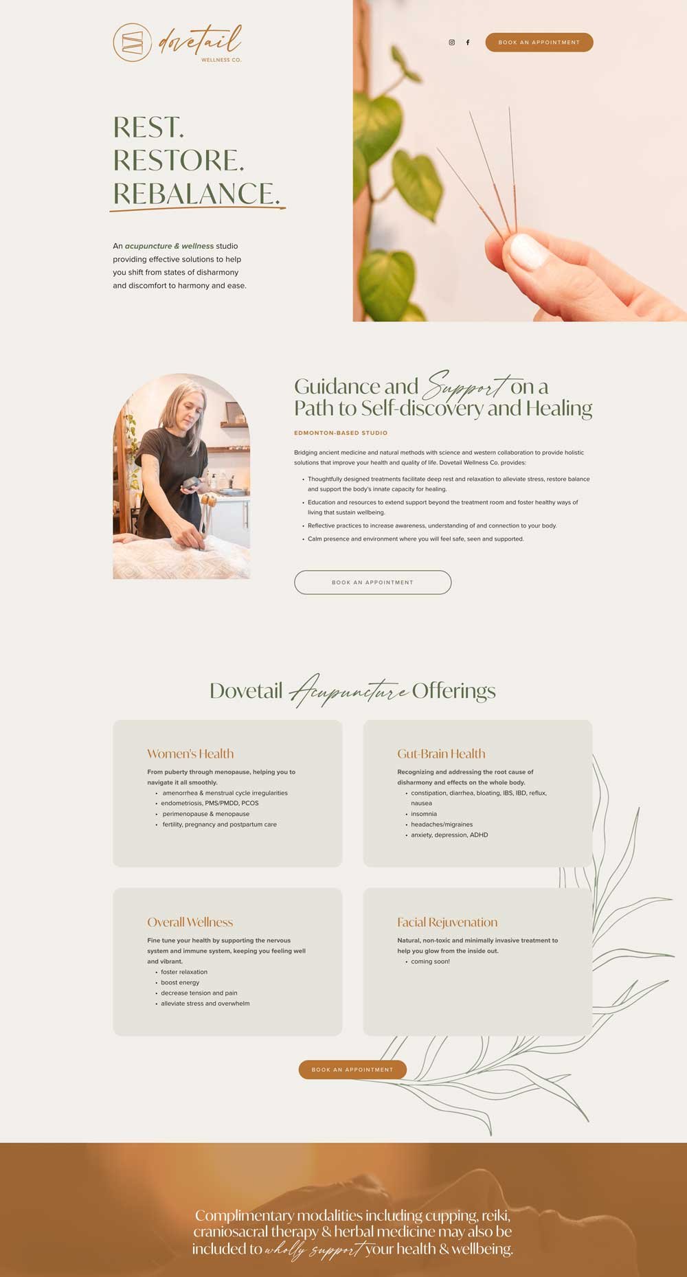 Screenshot Dovetail Wellness Co