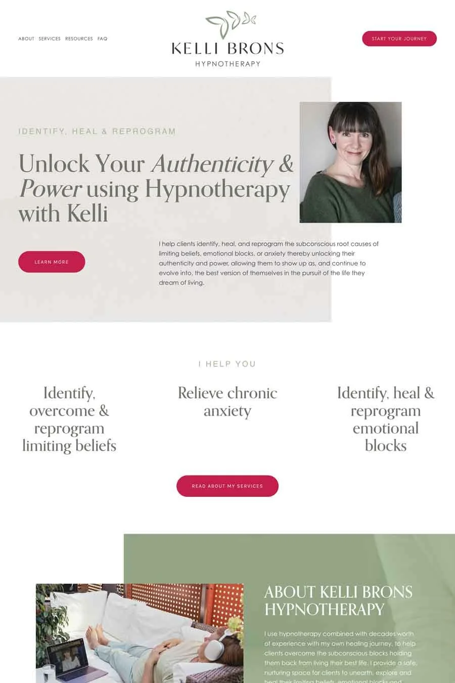 Kelli Brons Hypnotherapy - Screen Shot