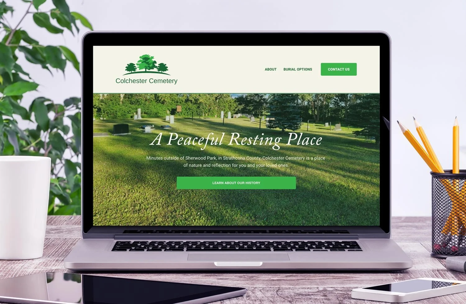 Colchester Cemetery - Basic Website by Sprint Websites