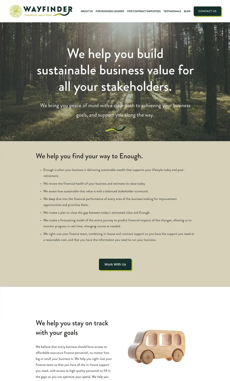 Screenshot of Wayfinder Financial Solutions