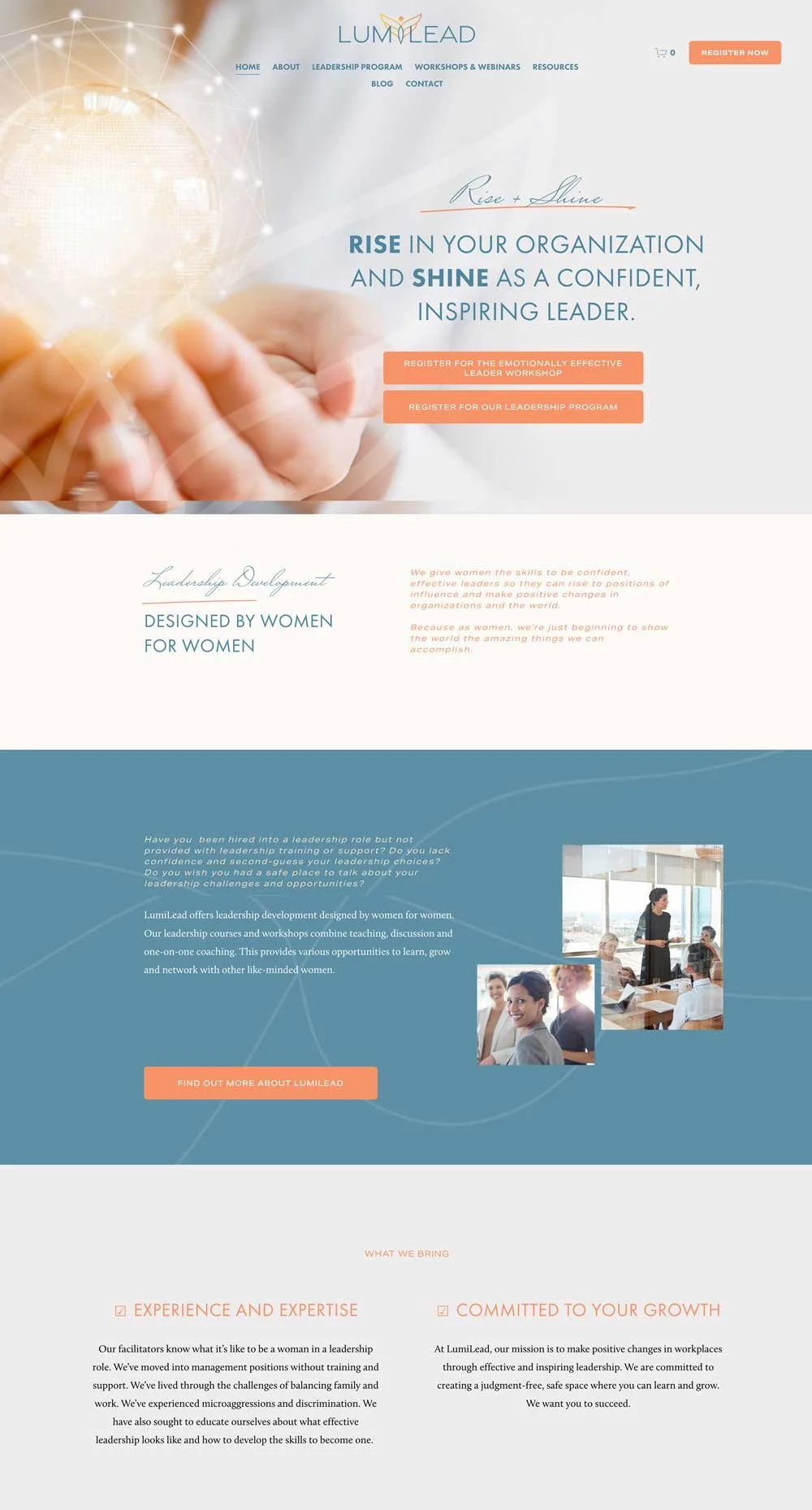 LUMILEAD coaching website screenshot