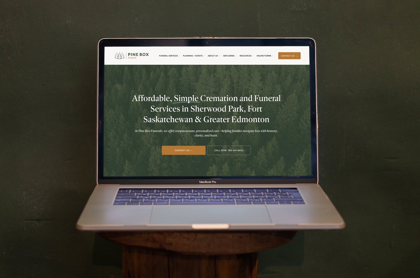 Pine Box Funerals Website